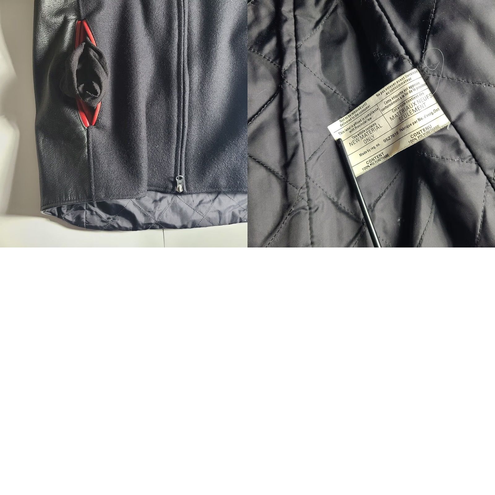Roots VINTAGE Roots Canada Official NHL Detroit Red Wings Wool Leather Jacket Men’s M Black Zip Size US M / EU 48-50 / 2 - 8 Thumbnail