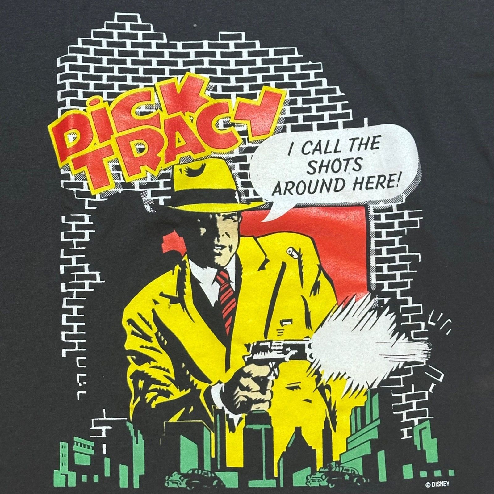 Disney Vintage 90’s Dick Tracy Disney Single Stitch Movie Promo Tee Size US L / EU 52-54 / 3 - 7 Thumbnail