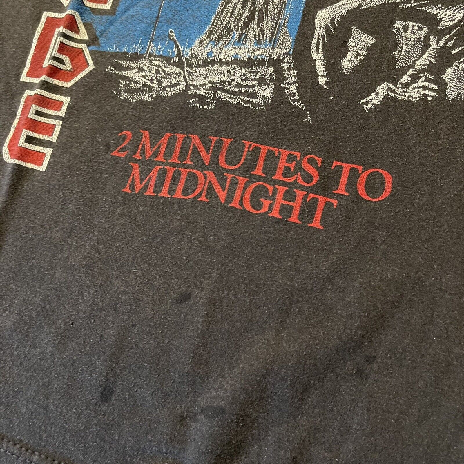 Vintage Vtg Iron Maiden Mummy T-Shirt M Faded Black Maiden Voyage Size US M / EU 48-50 / 2 - 5 Thumbnail