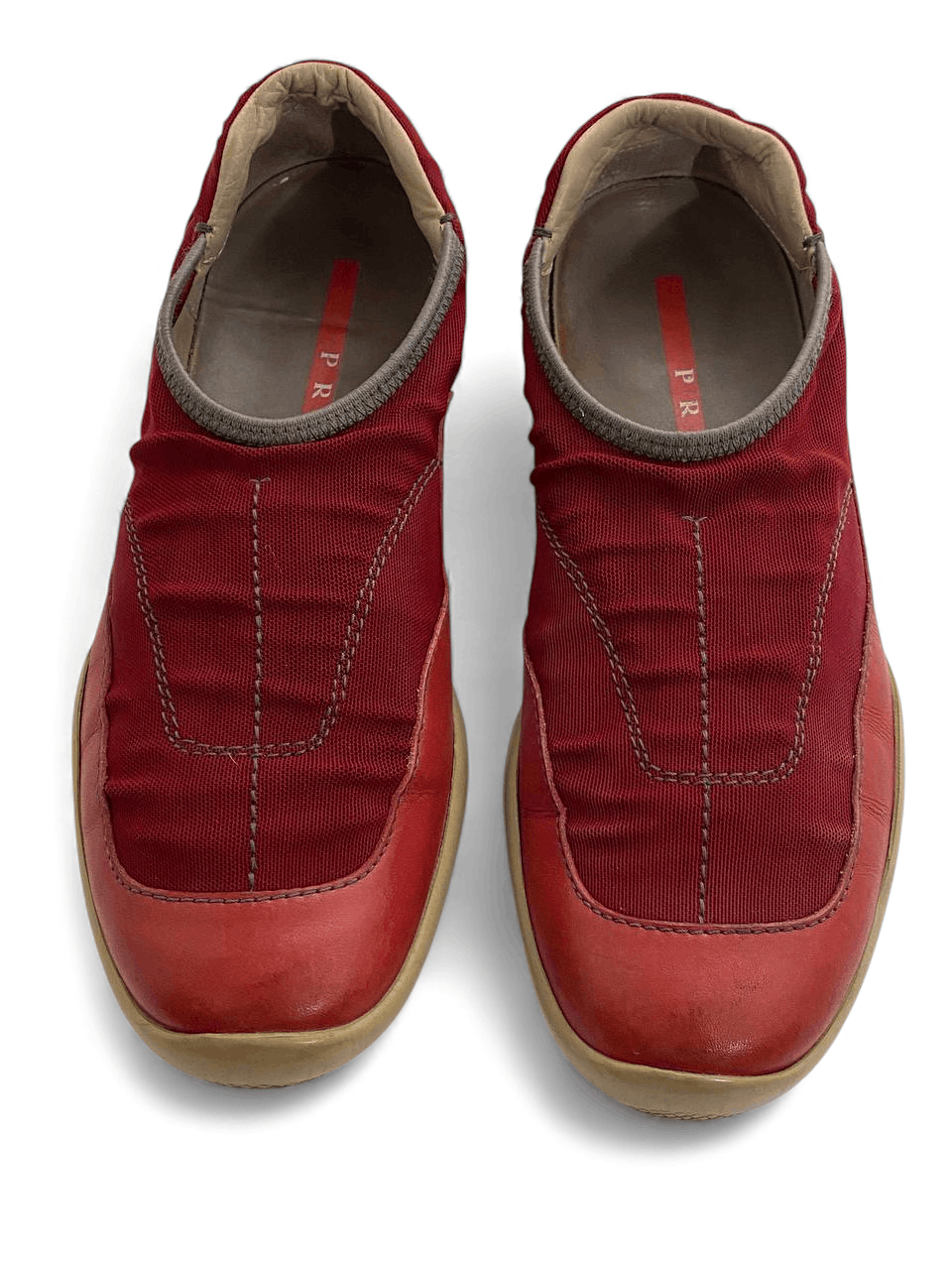 Prada Prada America Cup Red Low Top Sneakers Vintage Y2K Shoes Size US 7.5 / IT 37.5 - 5 Thumbnail
