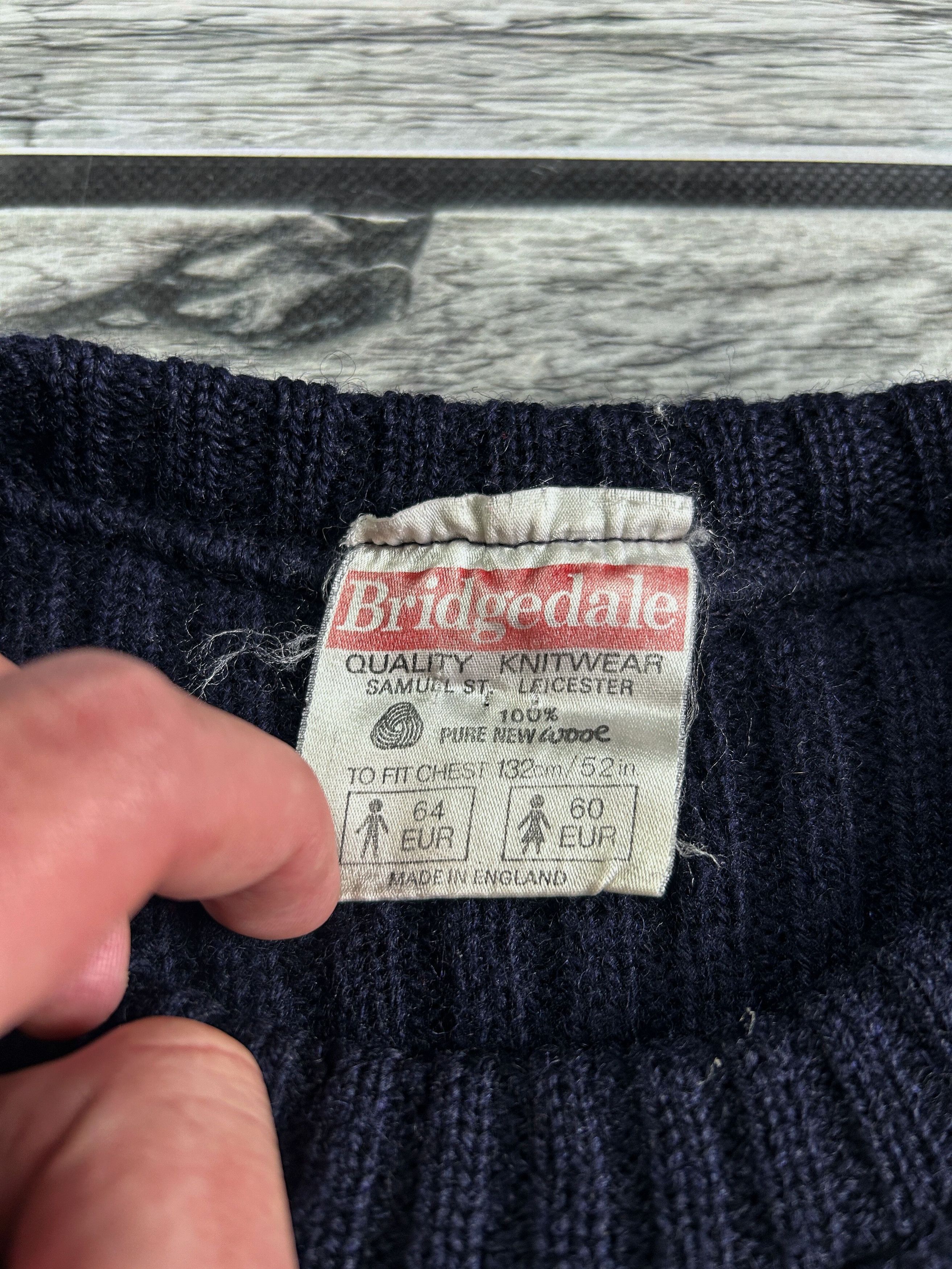 Japanese Brand Navy Military Wool Sweater Elbow Patch Vintage Naval Style Size US L / EU 52-54 / 3 - 8 Thumbnail