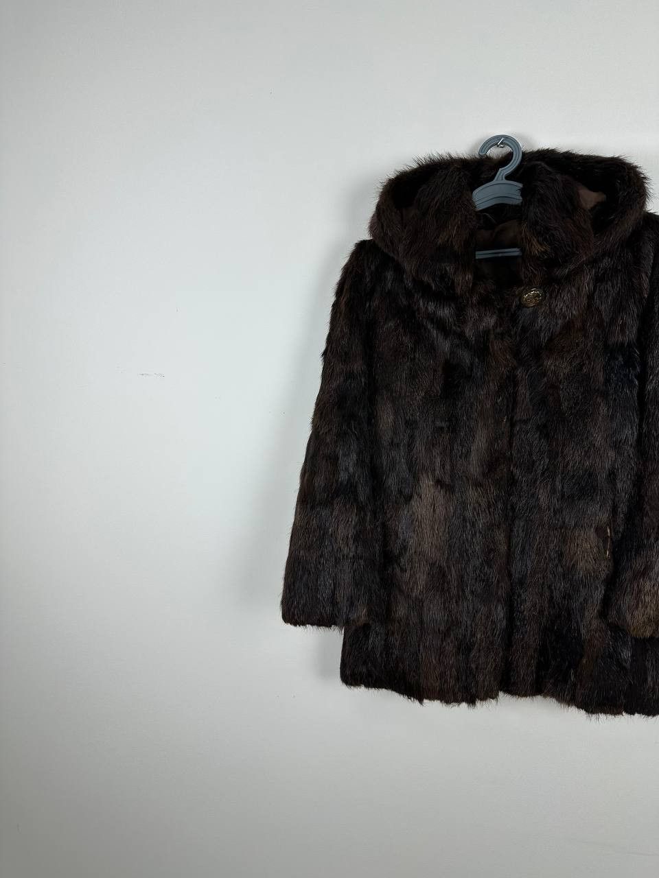 Vintage Vintage Real Fur Coat Luxury Brown Size L / US 10 / IT 46 - 2 Thumbnail
