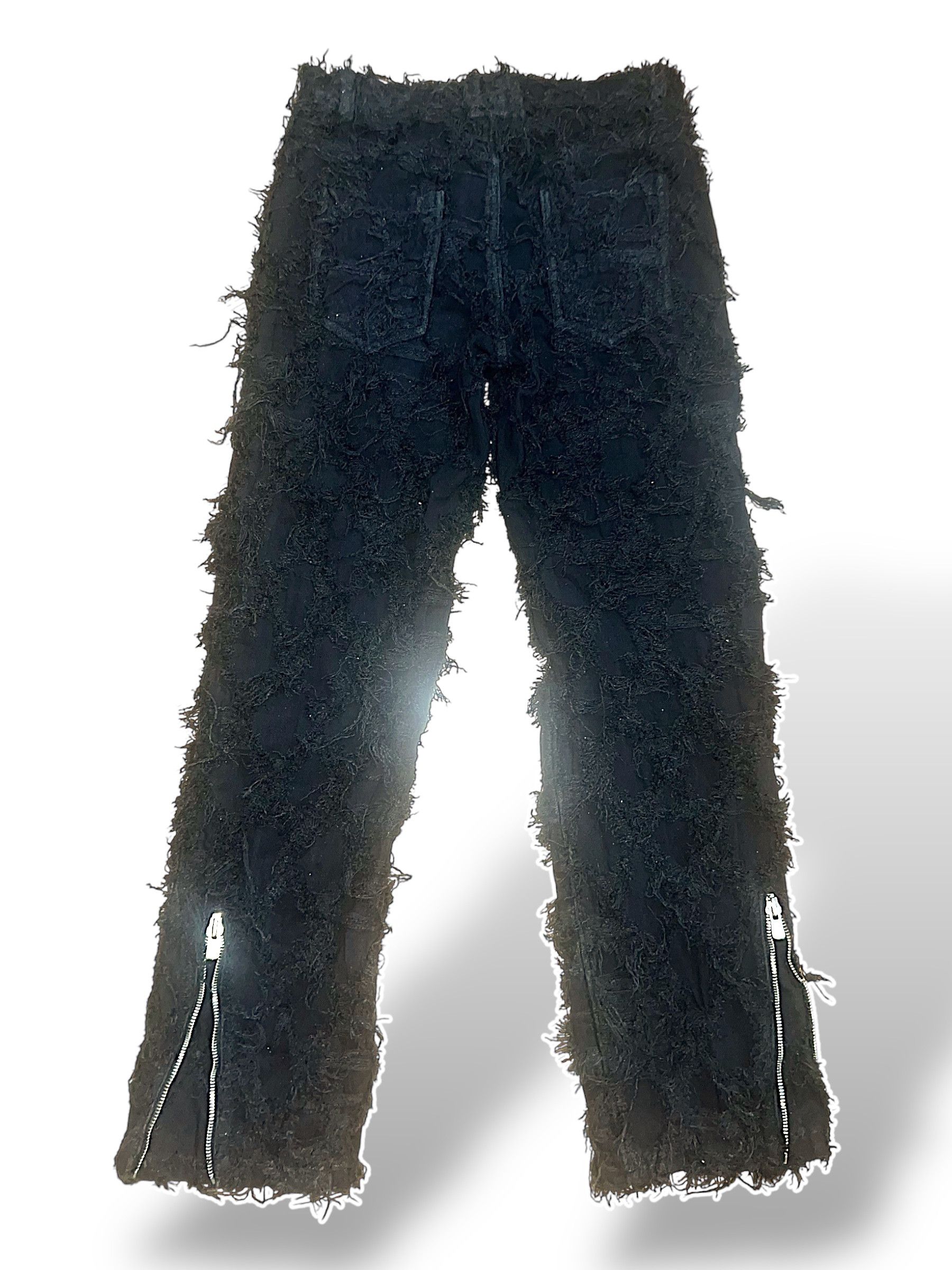 SHINE LUXURY Shine Luxury Studios “EGHOIST” Distressed Flared Denim Size US 32 / EU 48 - 2 Thumbnail
