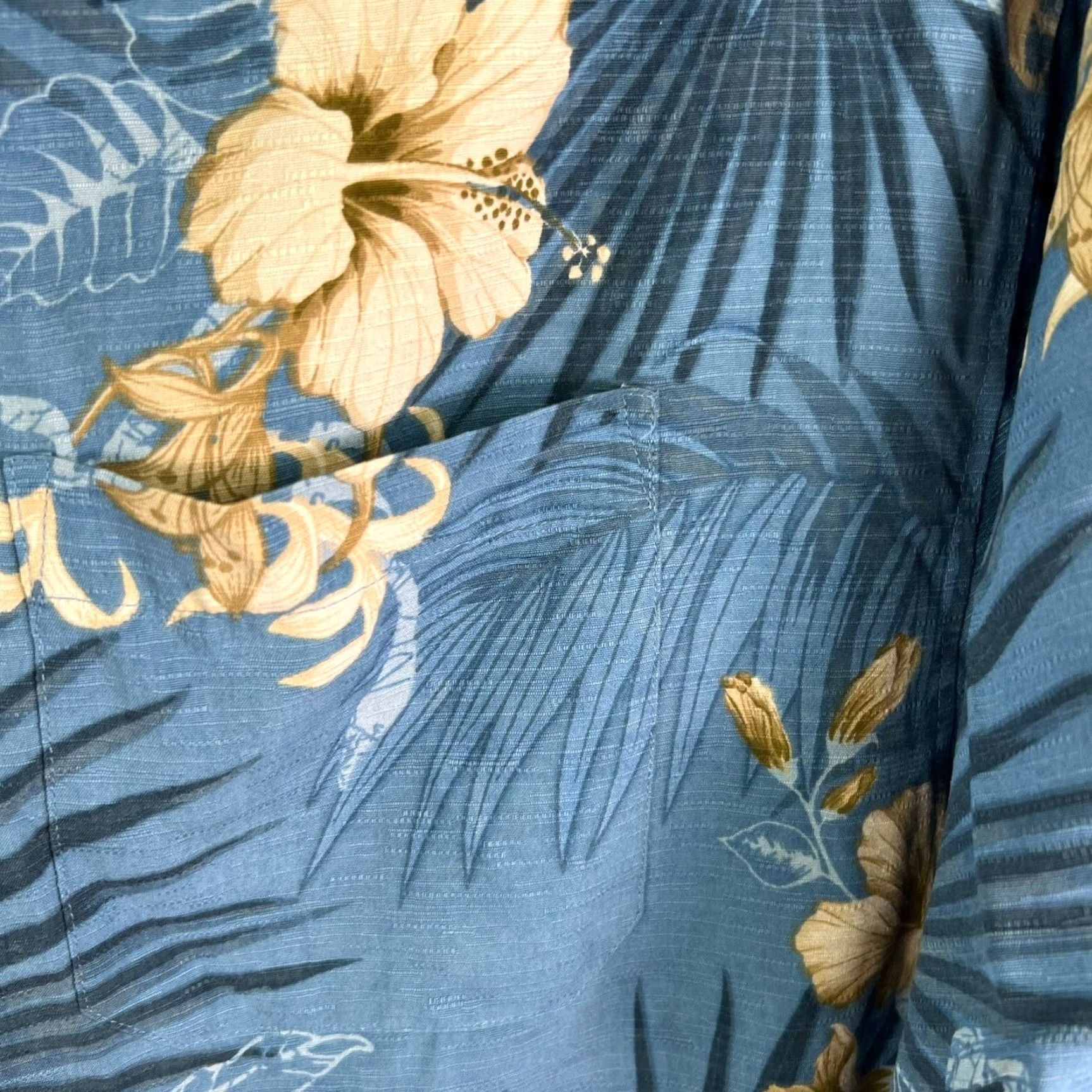 Vintage Jamaica Jaxx Button-Up Shirt Mens 2XL Silk Blue Floral Casual Shirt Size US XXL / EU 58 / 5 - 3 Thumbnail