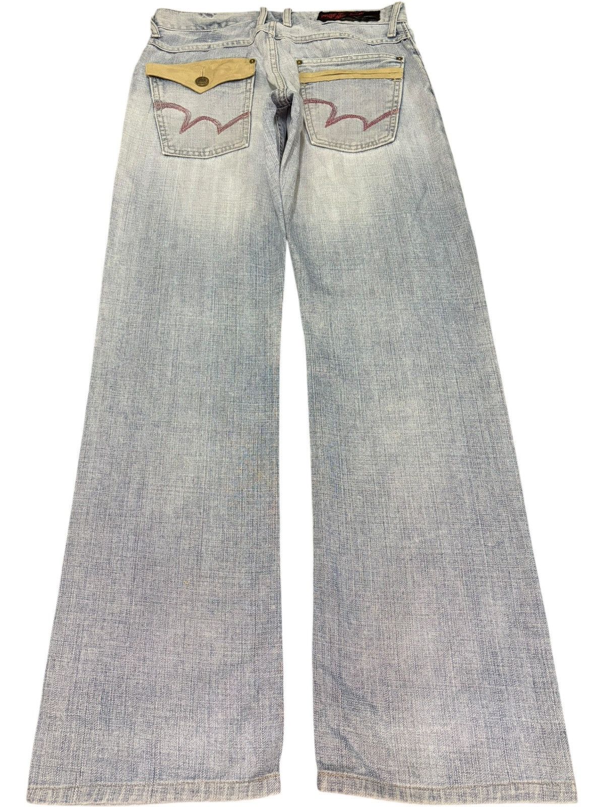 Edwin Vintage Japanese Edwin Edge Faded Wash Distress Loose Jeans Size US 30 / EU 46 - 2 Thumbnail