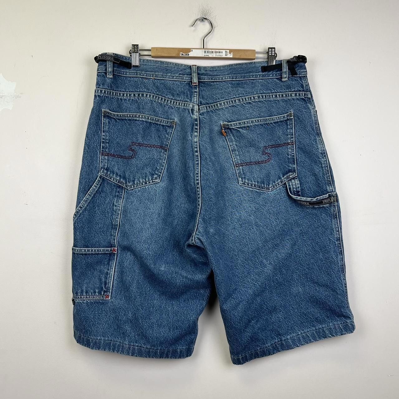 Designer Men's T56 Triple Five Soul Denim Shorts - Classic Blue 90s Size US 38 / EU 54 - 2 Thumbnail