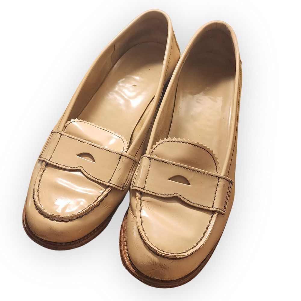 Prada Prada Beige Leather Loafers Size US 7.5 / IT 37.5 - 1 Thumbnail