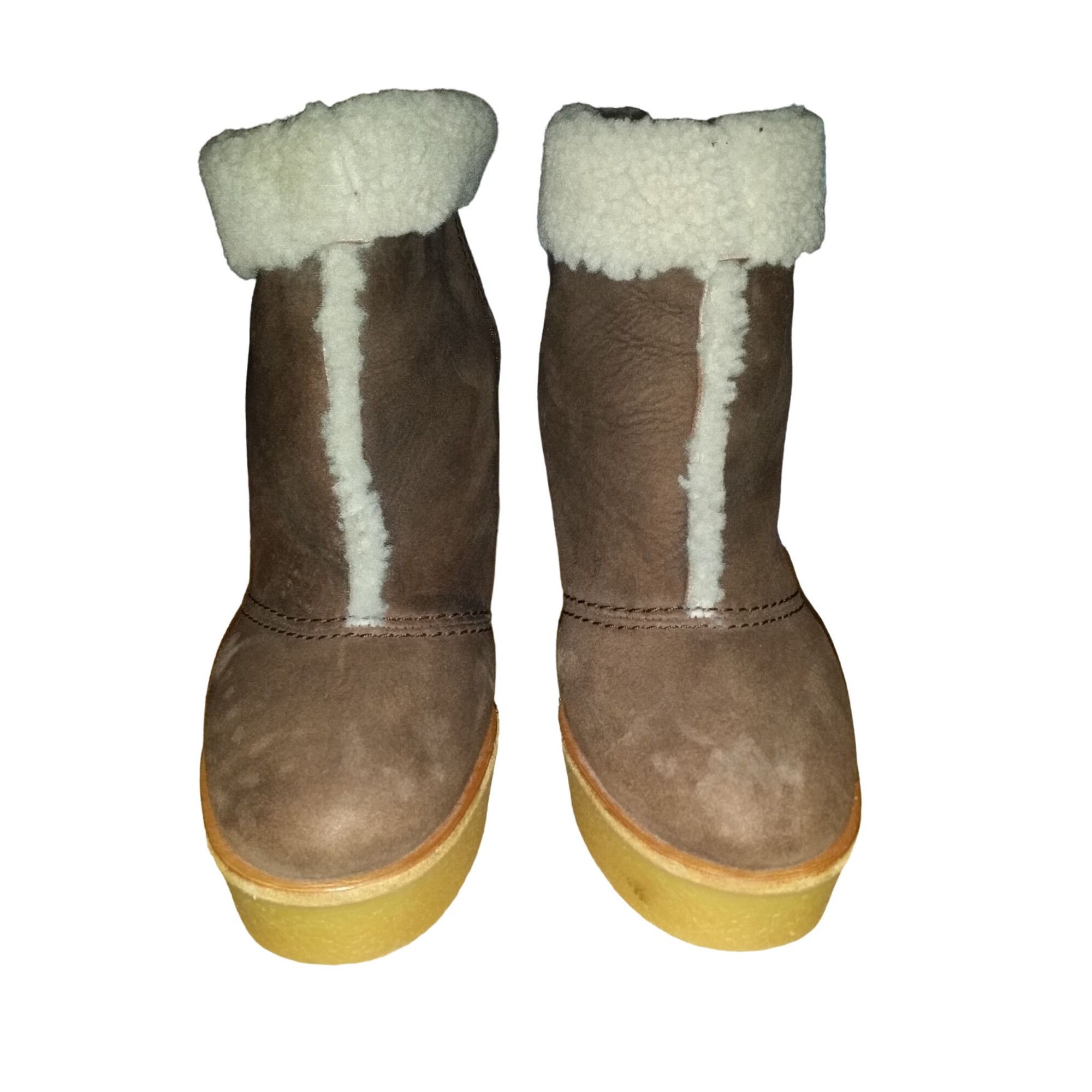 Chloe Chloe Deerskin Wedge Ankle Boots Women Sz 38.5 EU 8 US Shear Size US 8 / IT 38 - 3 Thumbnail