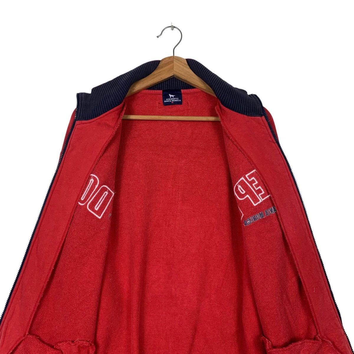 Japanese Brand DOG DEPT Santa Monica Big Logo Red Sweater #2050-C89 Size US XL / EU 56 / 4 - 12 Thumbnail