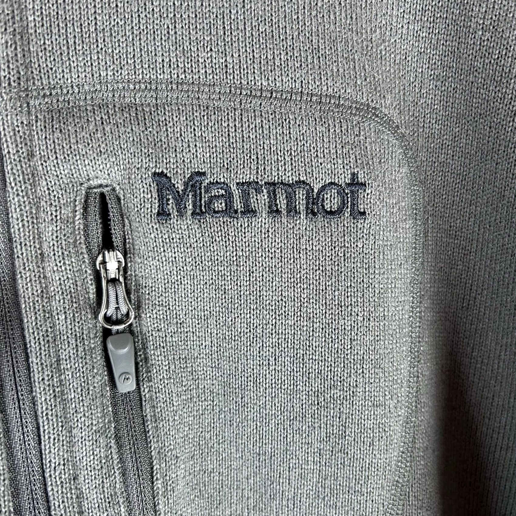Marmot Marmot Shirt Mens XL Gray Sweater Knit Zip Sweatshirt Pullover Fleece E71100 Size US XL / EU 56 / 4 - 5 Thumbnail