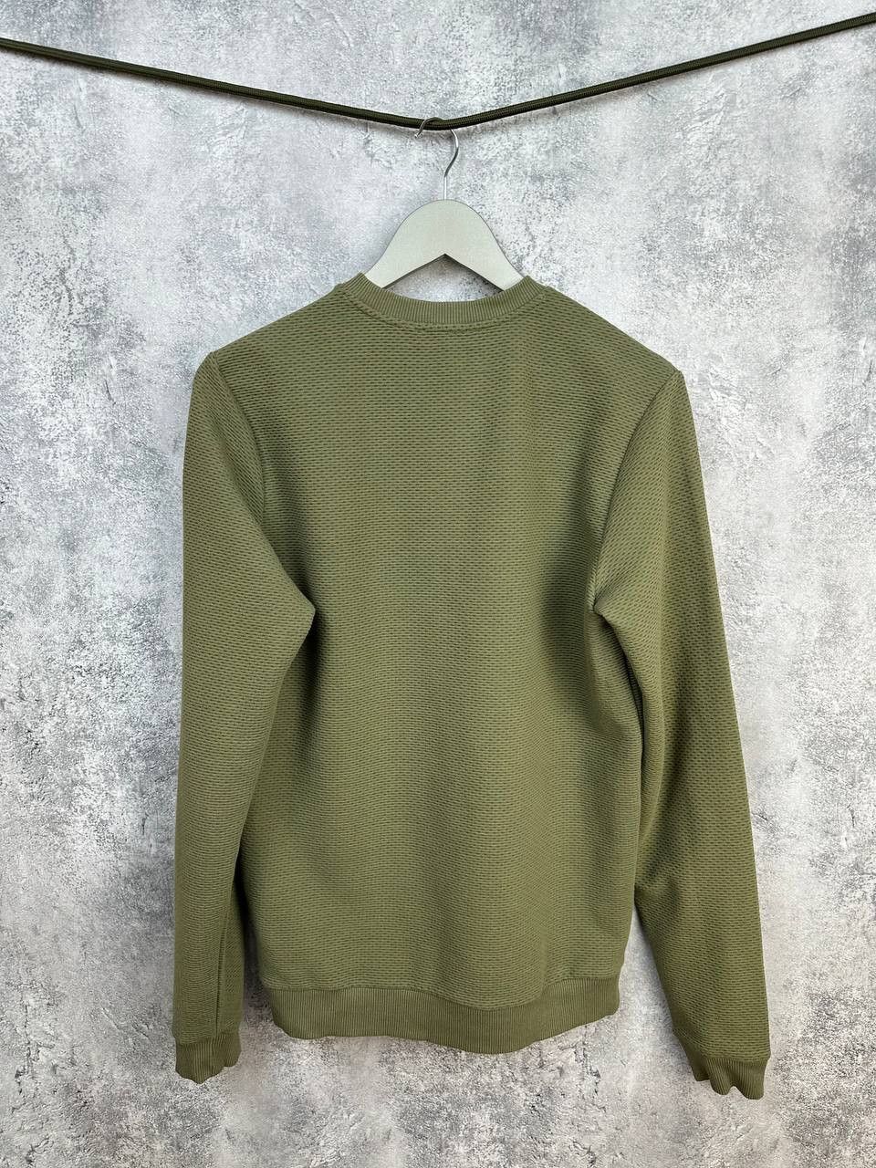 Reiss REISS Khaki Matthew Textured Cotton Blend Jumper Long Sleeve Size US S / EU 44-46 / 1 - 2 Thumbnail