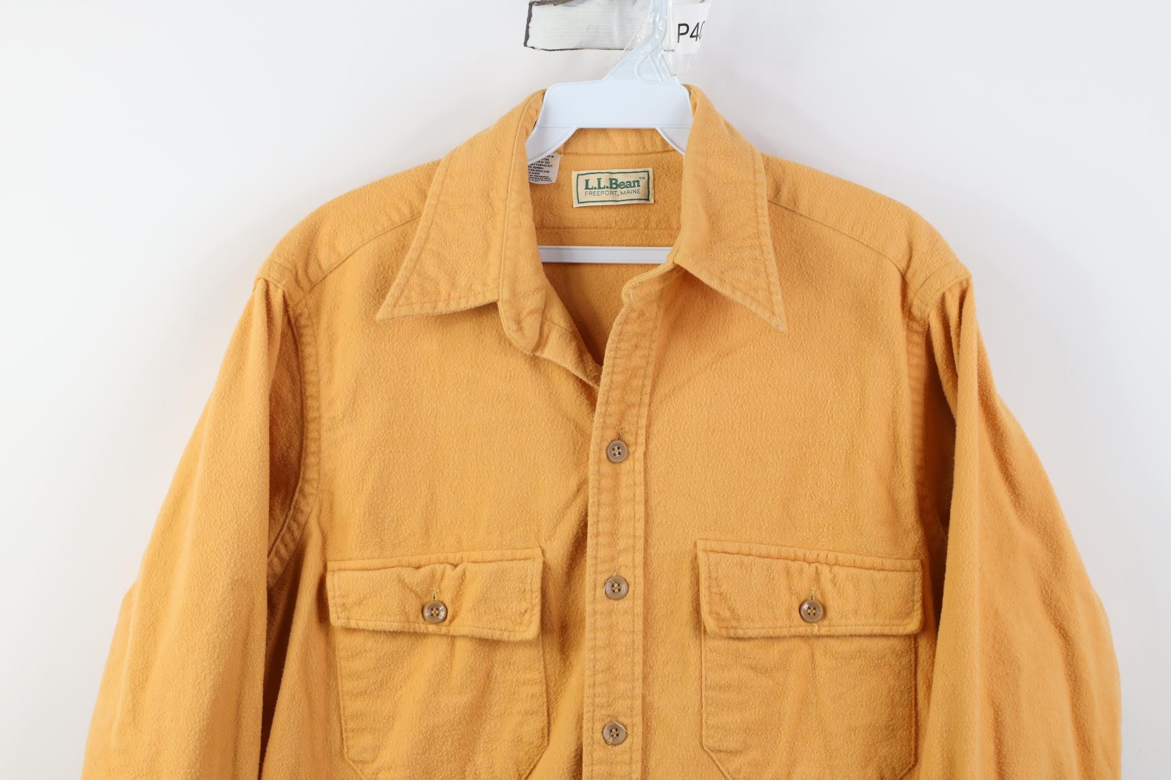 L.L. Bean Vintage 70s LL Bean Chamois Cloth Collared Button Shirt USA Size US M / EU 48-50 / 2 - 2 Thumbnail