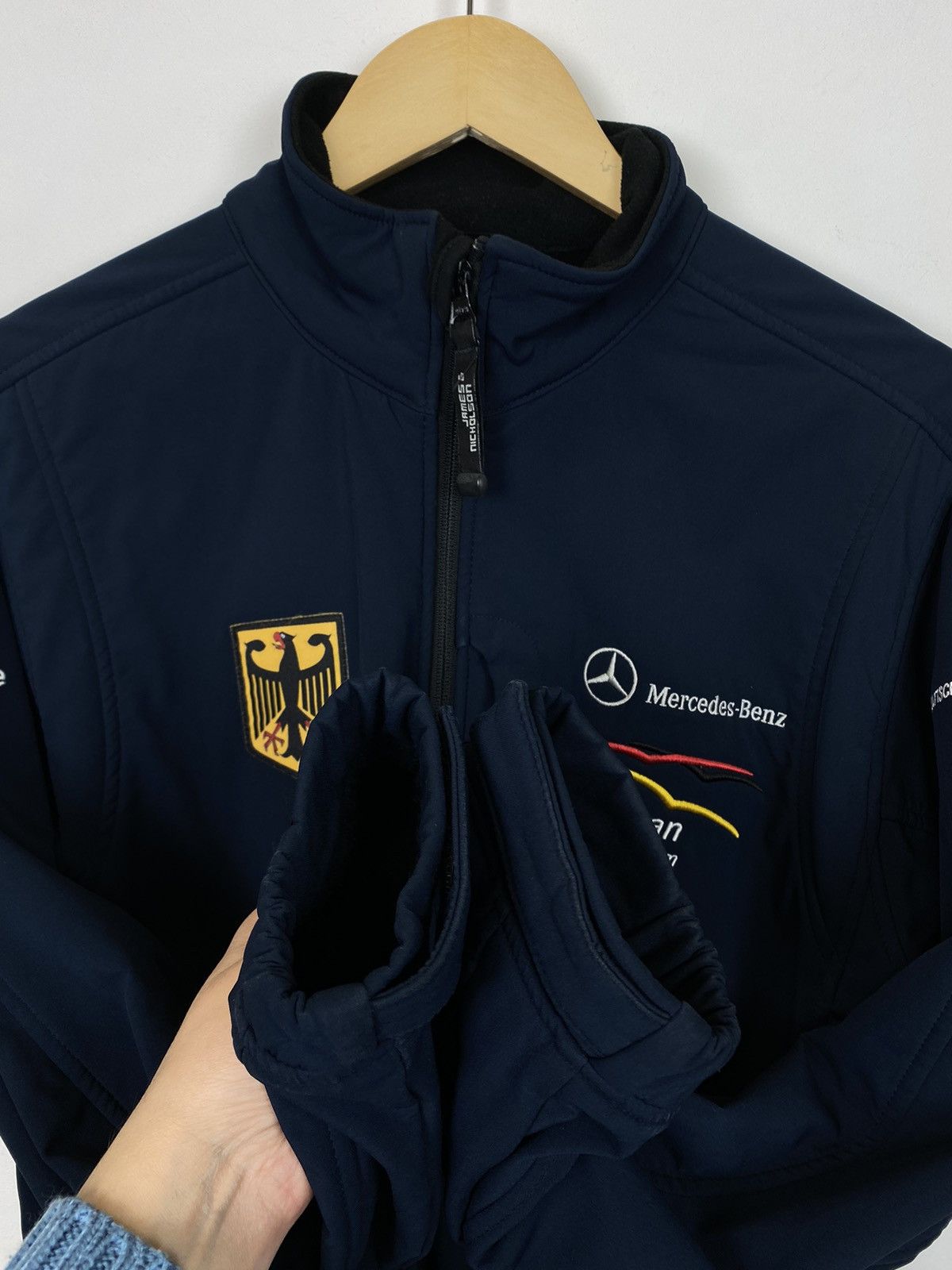 Mercedes-Benz Vintage James & Nicholson Mercedes-Benz Racing Jacket Blue Size US S / EU 44-46 / 1 - 13 Thumbnail