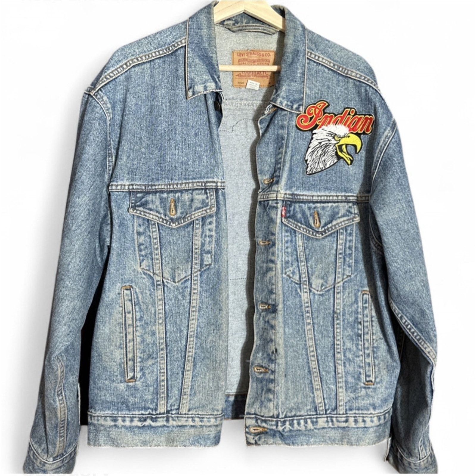 Levi's Levi’s 70507 Y2K Custom Biker Denim Iron Cross Patch M Size US M / EU 48-50 / 2 - 2 Thumbnail