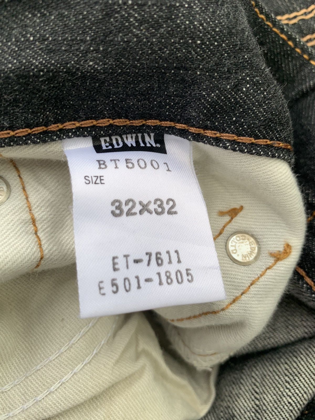 Edwin RARE💥EDWIN 503 FLARE BLUE TRIP CLAWNMARK MUDWASH DENIM Size US 35 - 16 Thumbnail