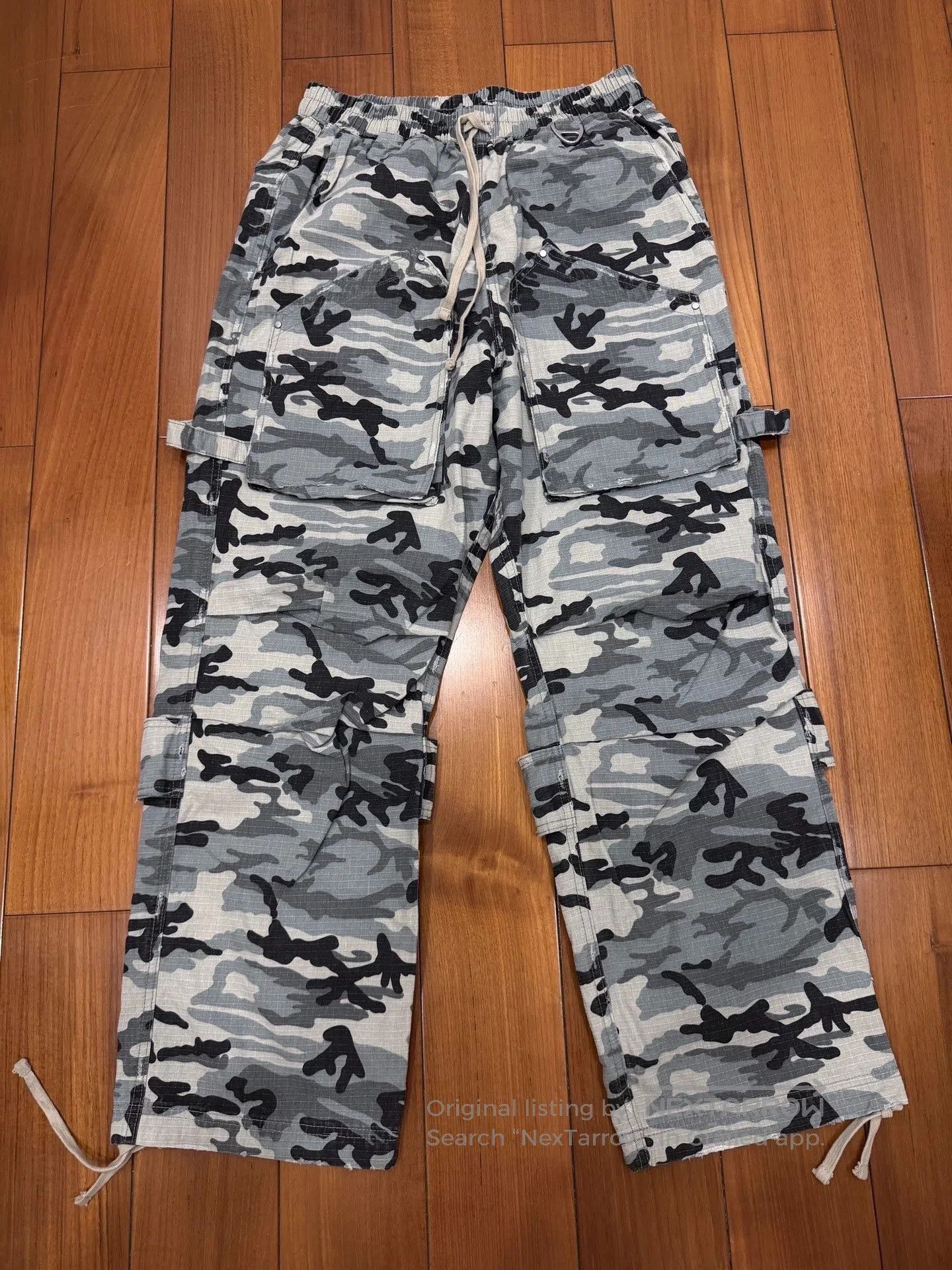 Amongst Friends FR(13)NDS White Camo Japanese Cargo Pants. Size US 32 / EU 48 - 1 Thumbnail