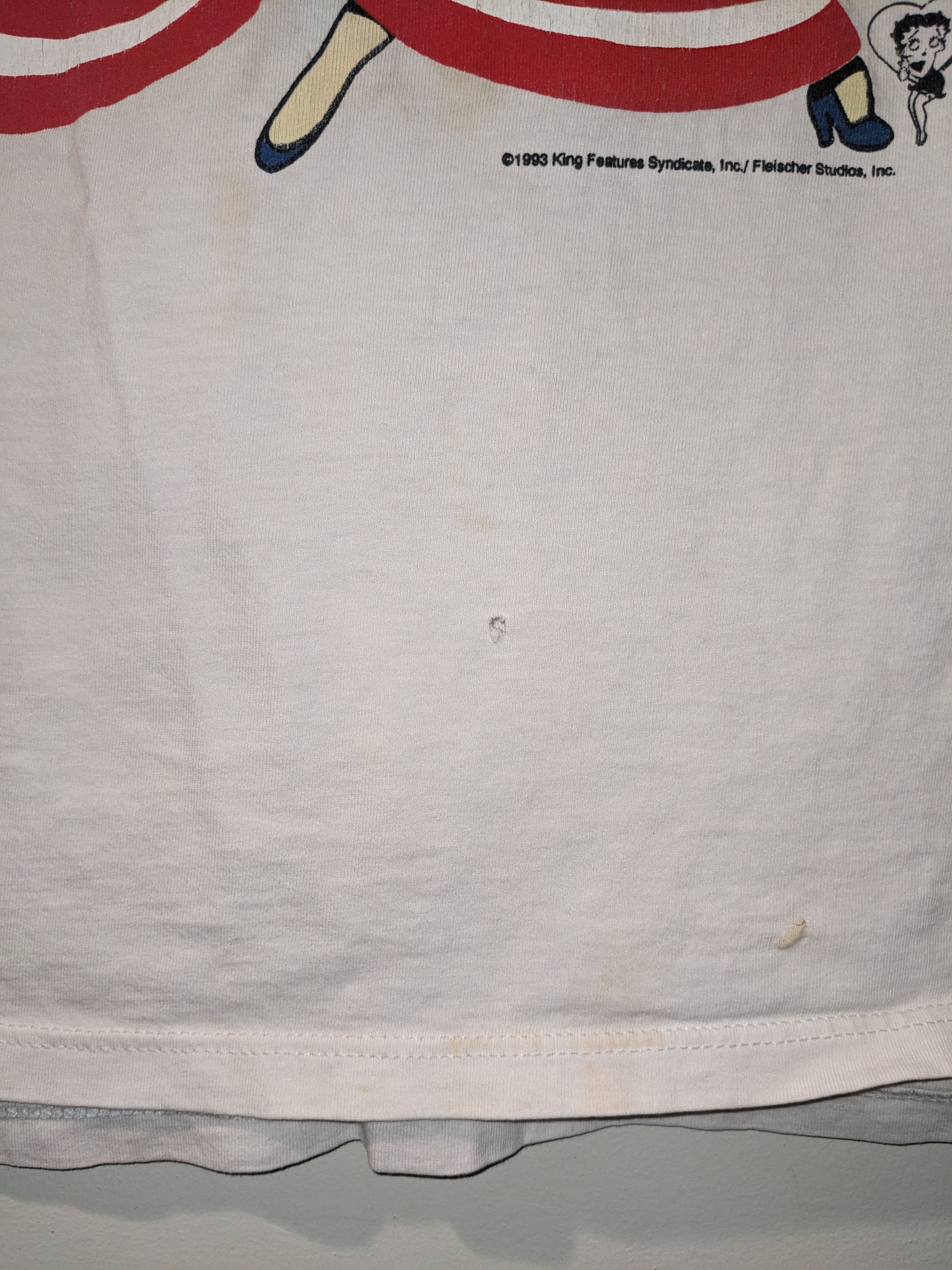 Cartoon Network × Vintage Vintage 1993 Betty Boop USA America White X-Large T-Shirt Size US XL / EU 56 / 4 - 10 Thumbnail
