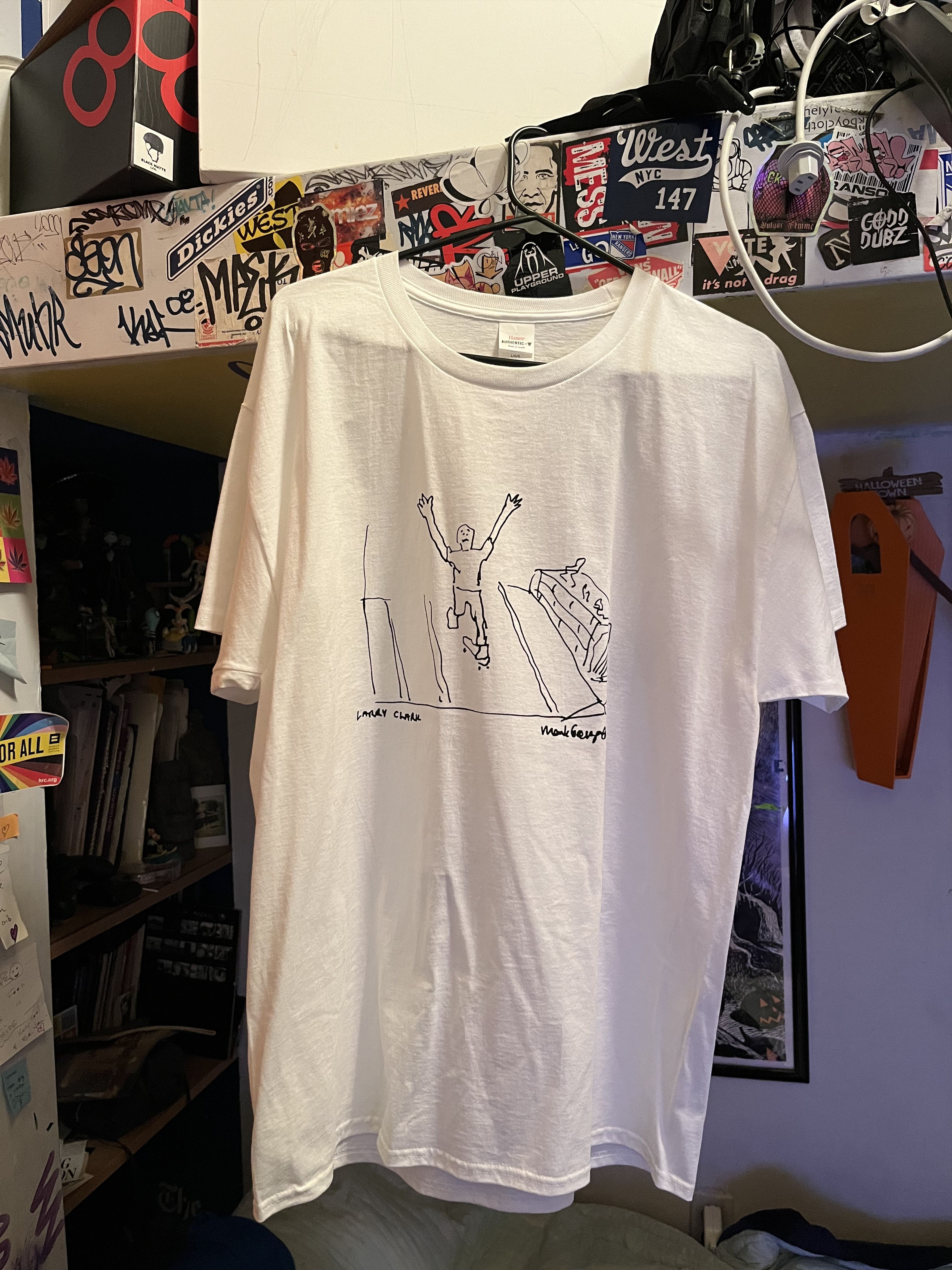 Vintage Larry Clark Mark Gonzales Drawing t shirt Ruttkowski 68 Size US L / EU 52-54 / 3 - 1 Thumbnail