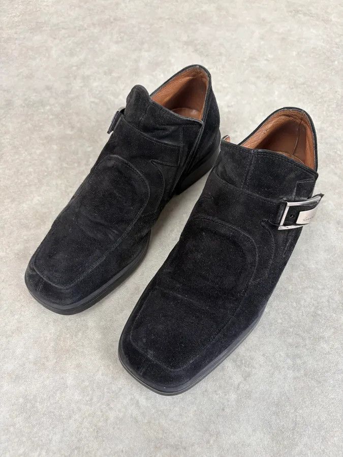 Vintage Cesare Paciotti Black Suede Loafer Boots Size US 7.5 / IT 37.5 - 3 Thumbnail