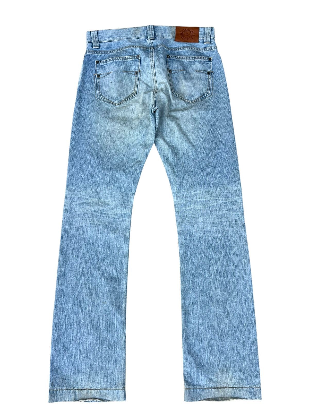 5351 POUR LES HOMMES Epoca Uomo Japan Distressed Dirty Mud Denim Bootcut Jeans Size US 32 / EU 48 - 6 Thumbnail