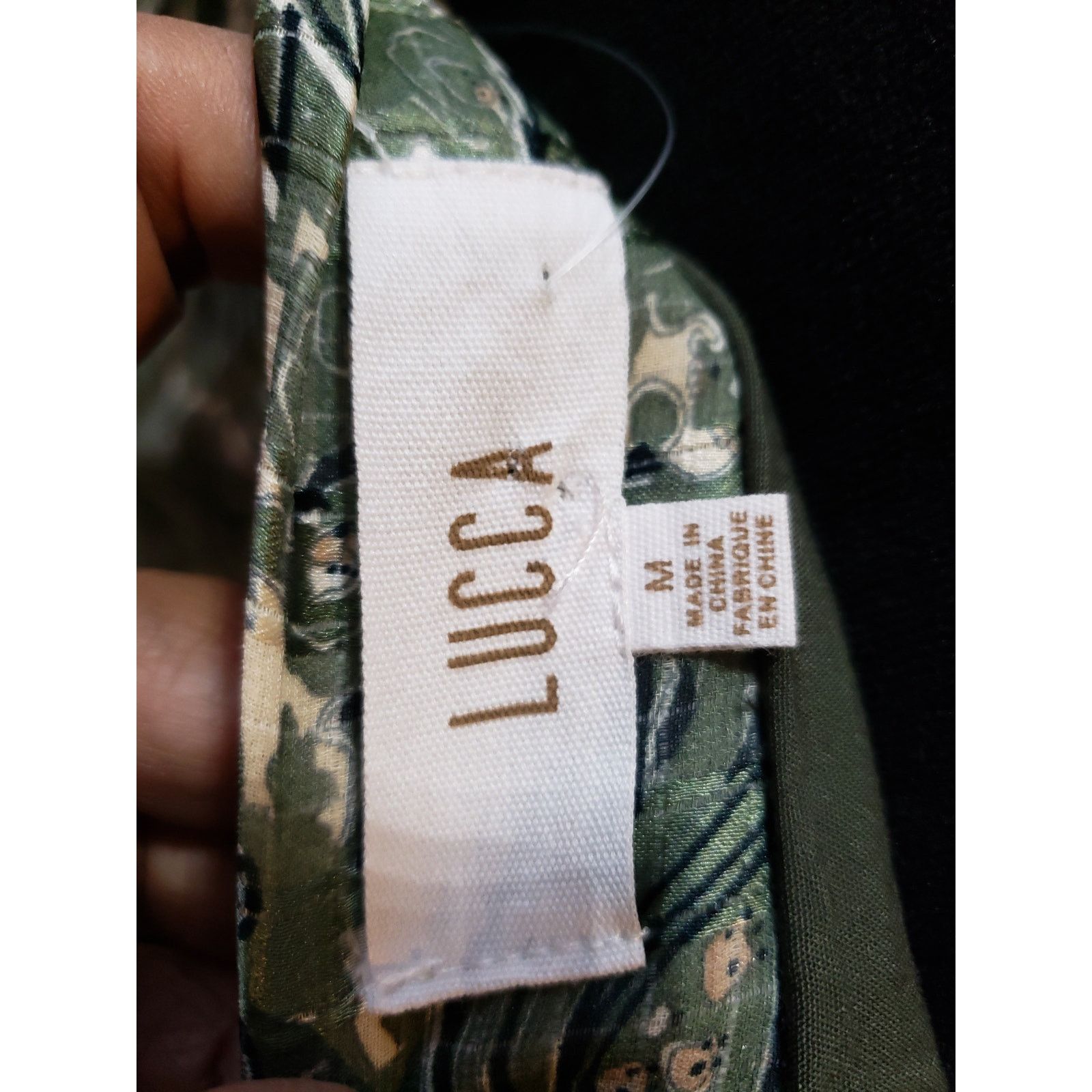 The Unbranded Brand Lucca Blouse Women Medium Green Paisley Puff Sleeve Square Size M / US 6-8 / IT 42-44 - 11 Thumbnail