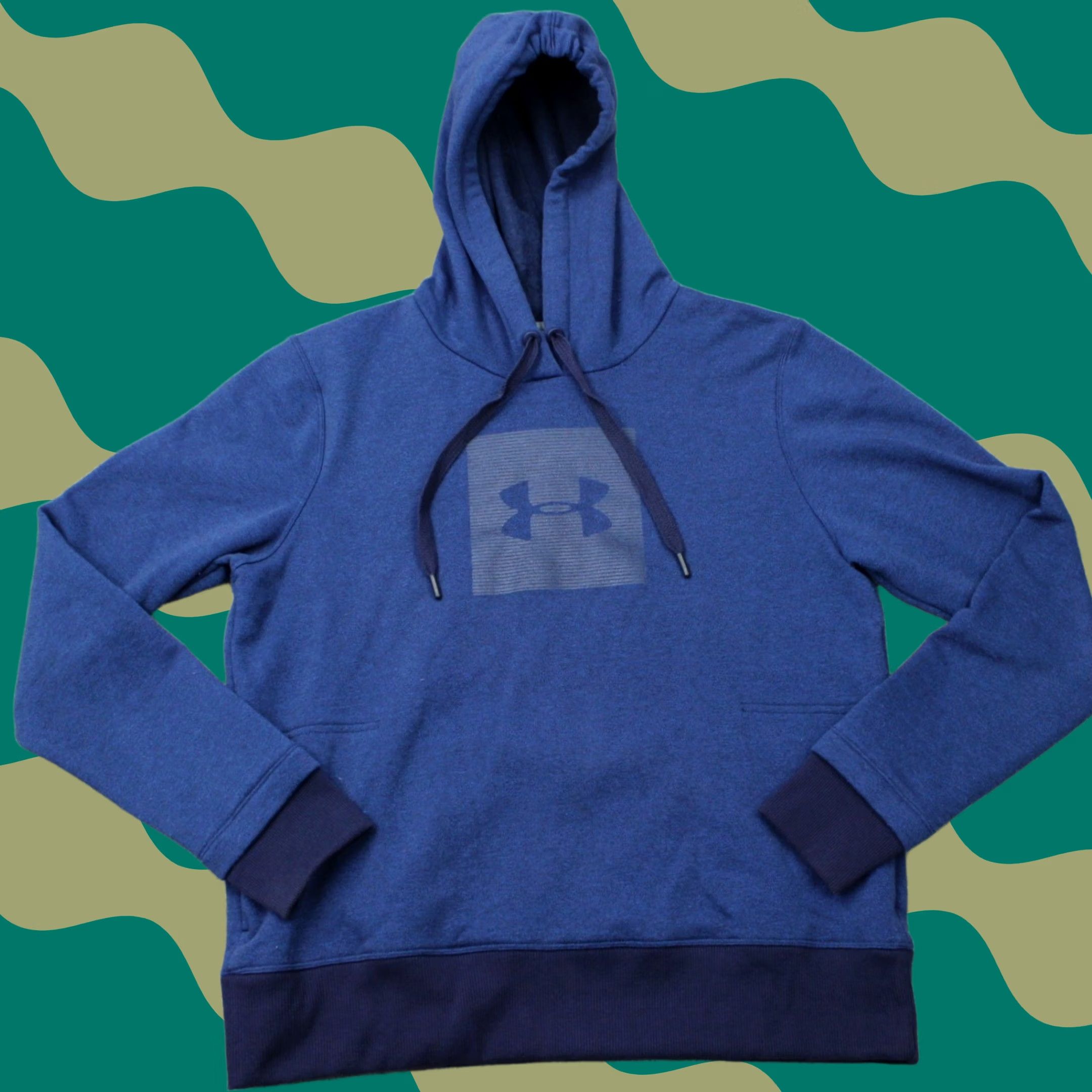 Under Armour Under Armour Hoodie Womens Large Blue UA Threadborne Fleece Hooded Sweatshirt Size L / US 10 / IT 46 - 1 Thumbnail