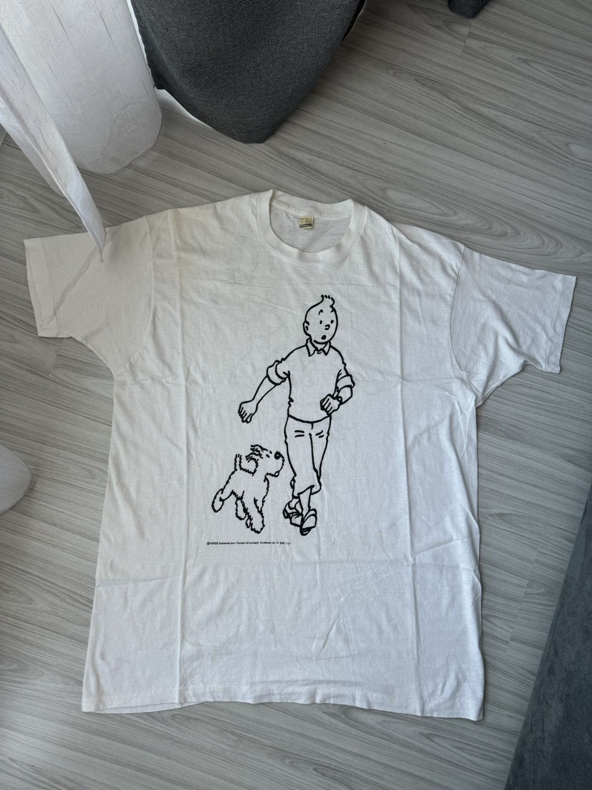 Cartoon Network 90s Vintage Tintin & Snowy Graphic Tee Classic Comics Size US XXL / EU 58 / 5 - 1 Thumbnail