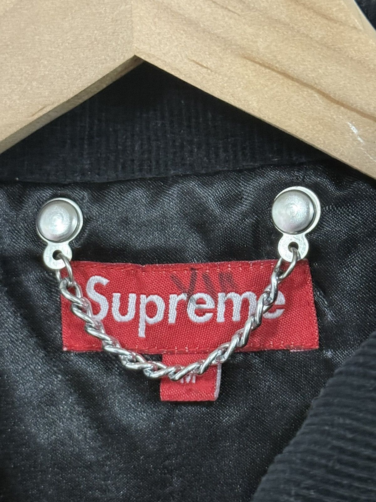 Supreme RARE Supreme FW12 Corduroy Varsity Jacket Black Yellow 2012 Size US M / EU 48-50 / 2 - 3 Thumbnail