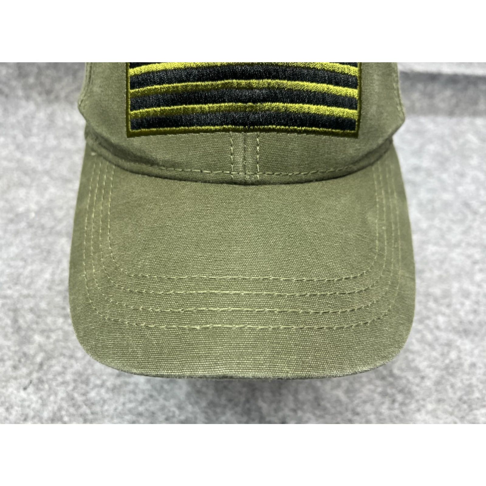 Vintage PUGS USA Flag Hat Cap Trucker One Size Green 100% Cotton Adjustable Mens Hat / Cap Adult Green Flag USA Theme Size ONE SIZE - 3 Thumbnail