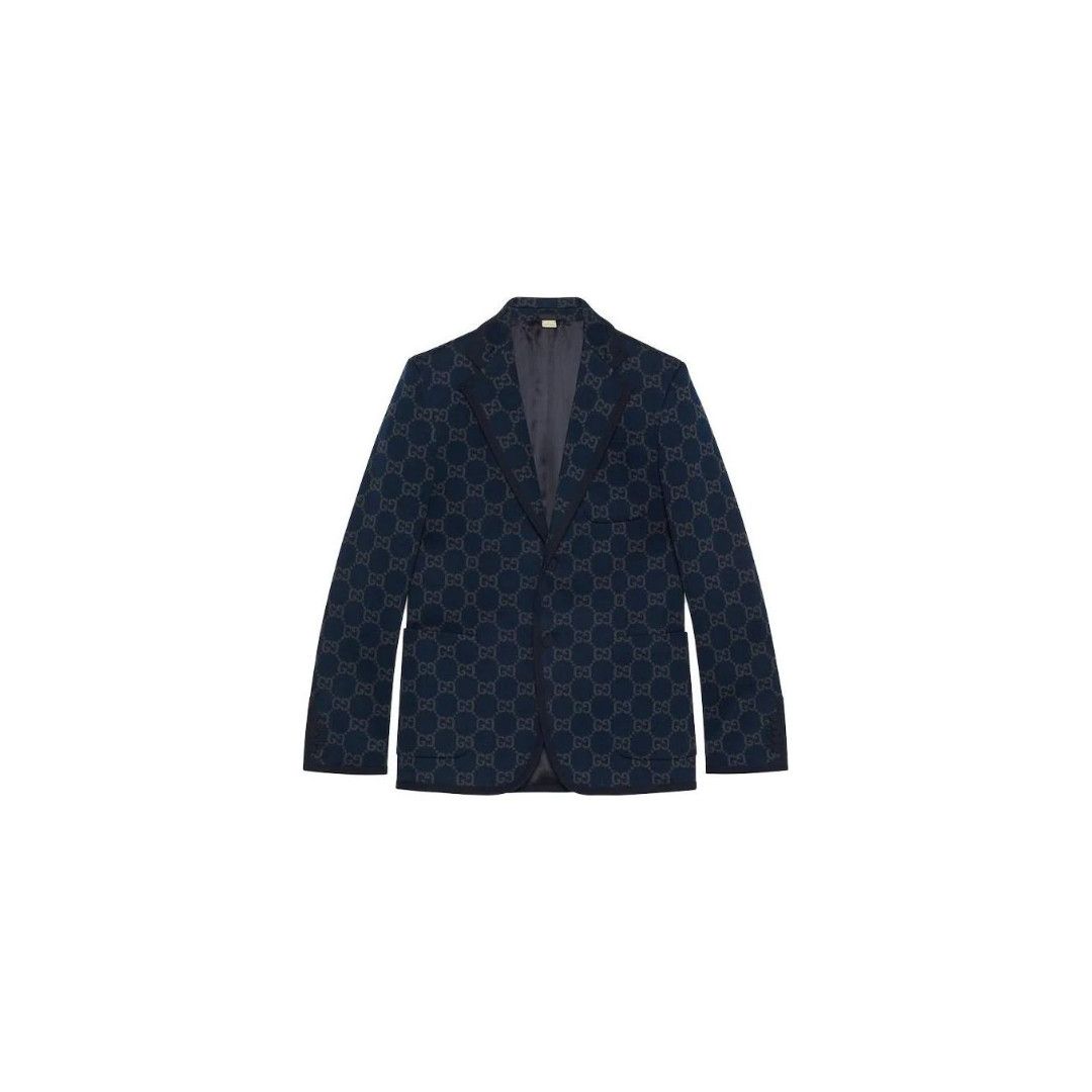 o1mt1gz0226 GG Cotton Jacket in Blue
