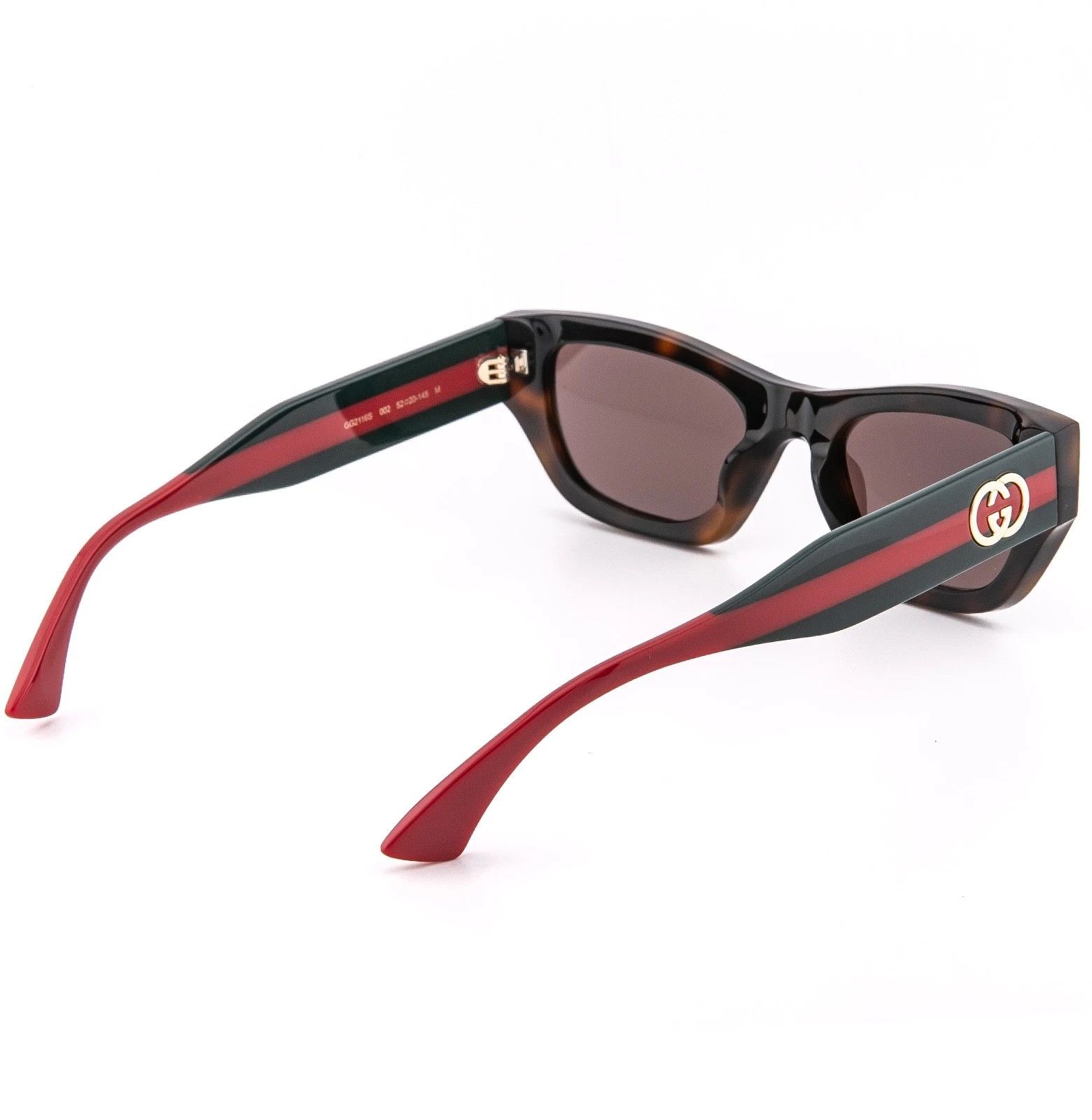 Gucci GUCCI Gg2116S 2116 Brown Green Web Classic Sunglasses 002 Size ONE SIZE - 2 Thumbnail