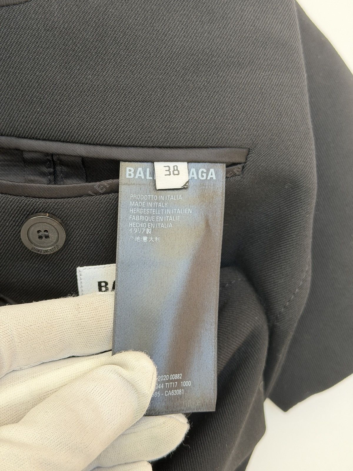 Balenciaga Balenciaga Cropped Single Breasted Blazer Jacket Black Size 38S - 10 Thumbnail
