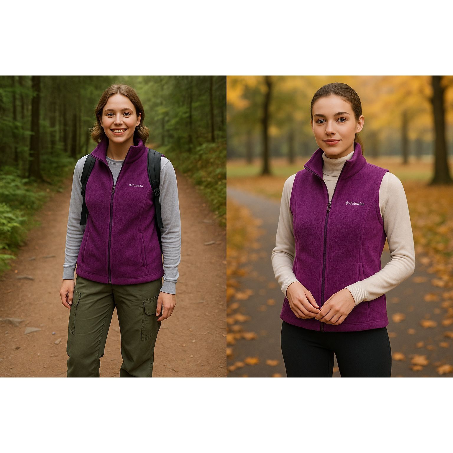 Columbia Columbia Women Fleece Vest Purple M Outdoor Hiking Clean Gir Size M / US 6-8 / IT 42-44 - 1 Thumbnail