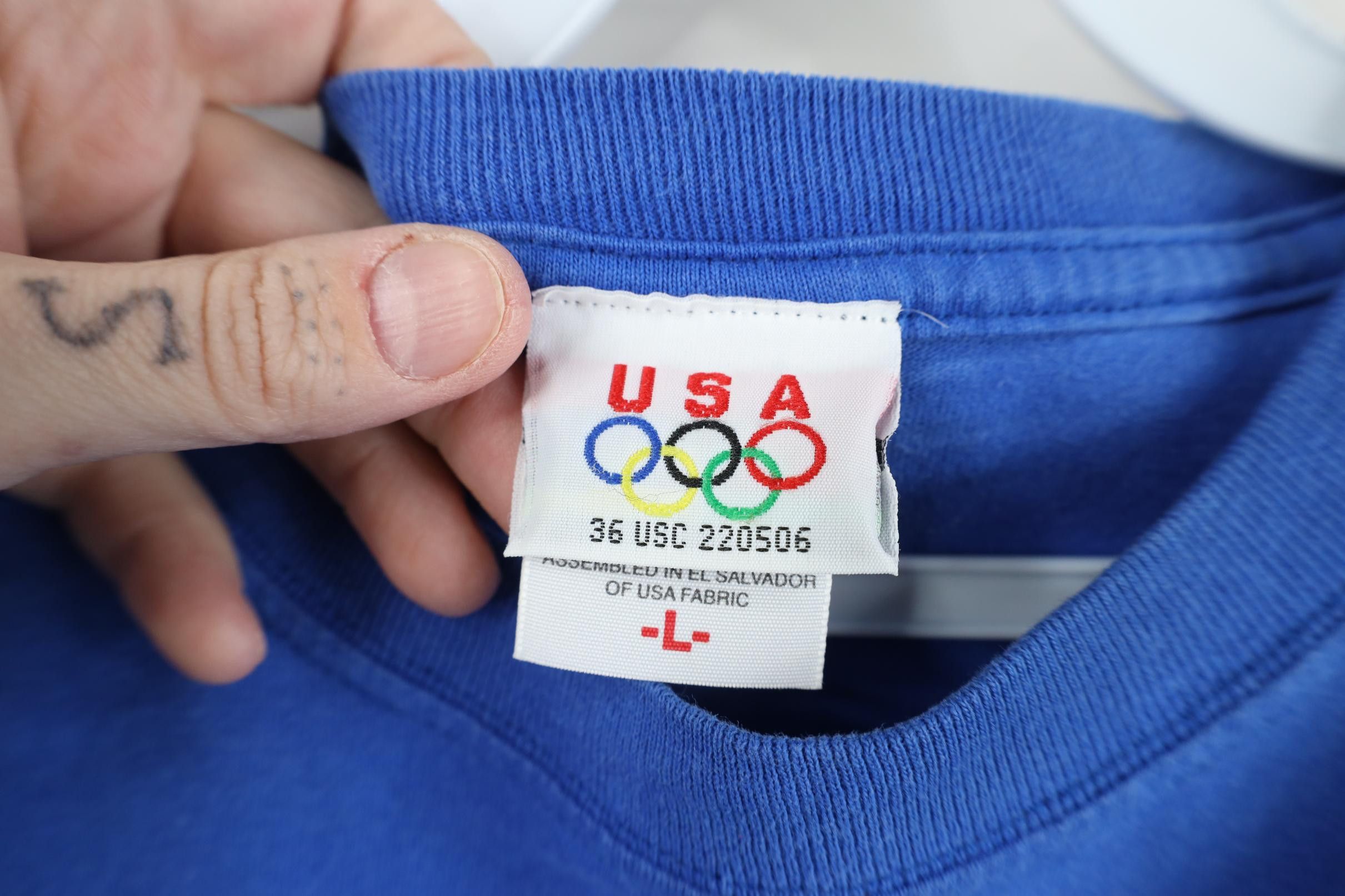 Vintage Vintage Y2K 2004 Athens Olympics USA Short Sleeve T-Shirt Size US L / EU 52-54 / 3 - 9 Thumbnail