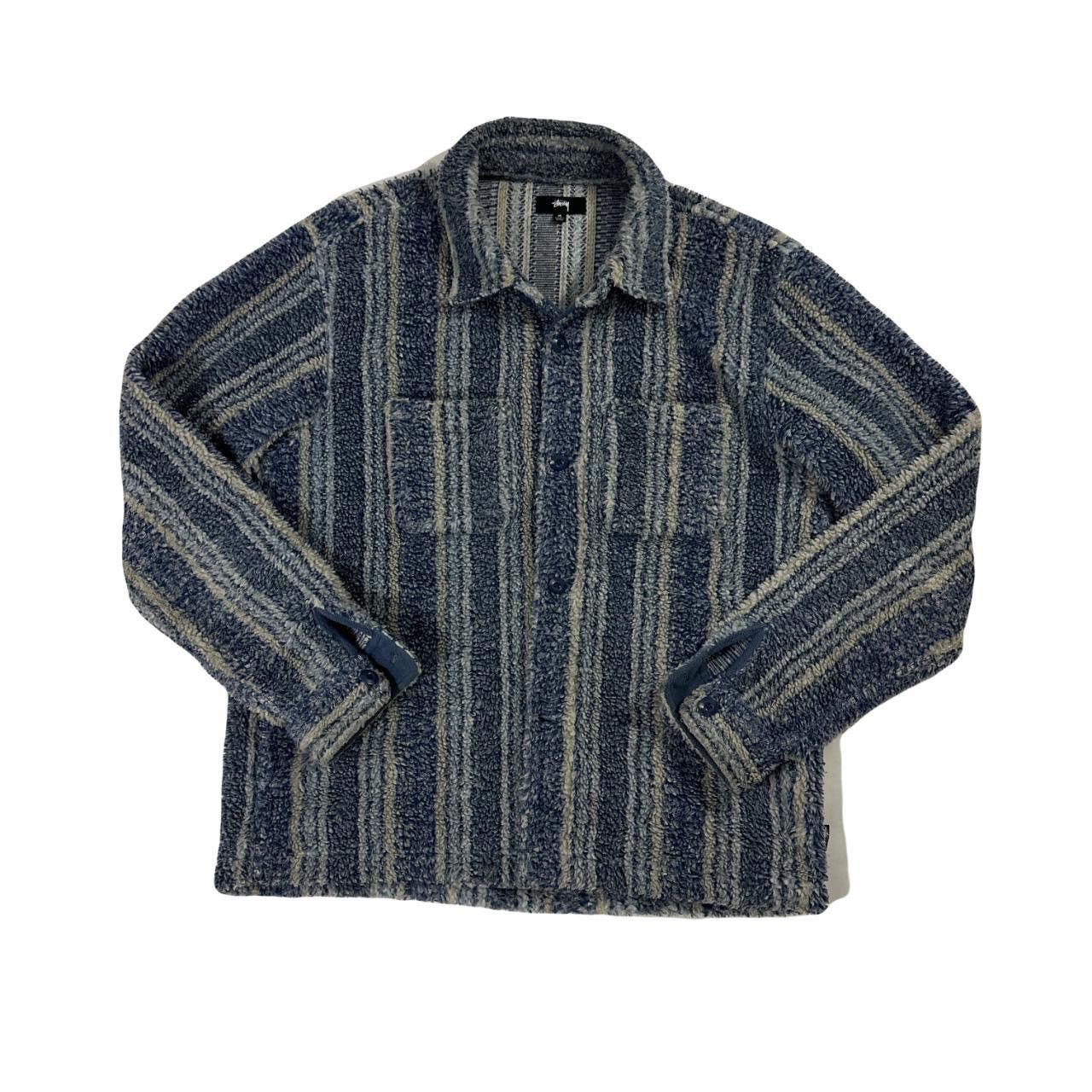Stussy Striped Sherpa Shirt (Jacket) Size US M / EU 48-50 / 2 - 1 Thumbnail