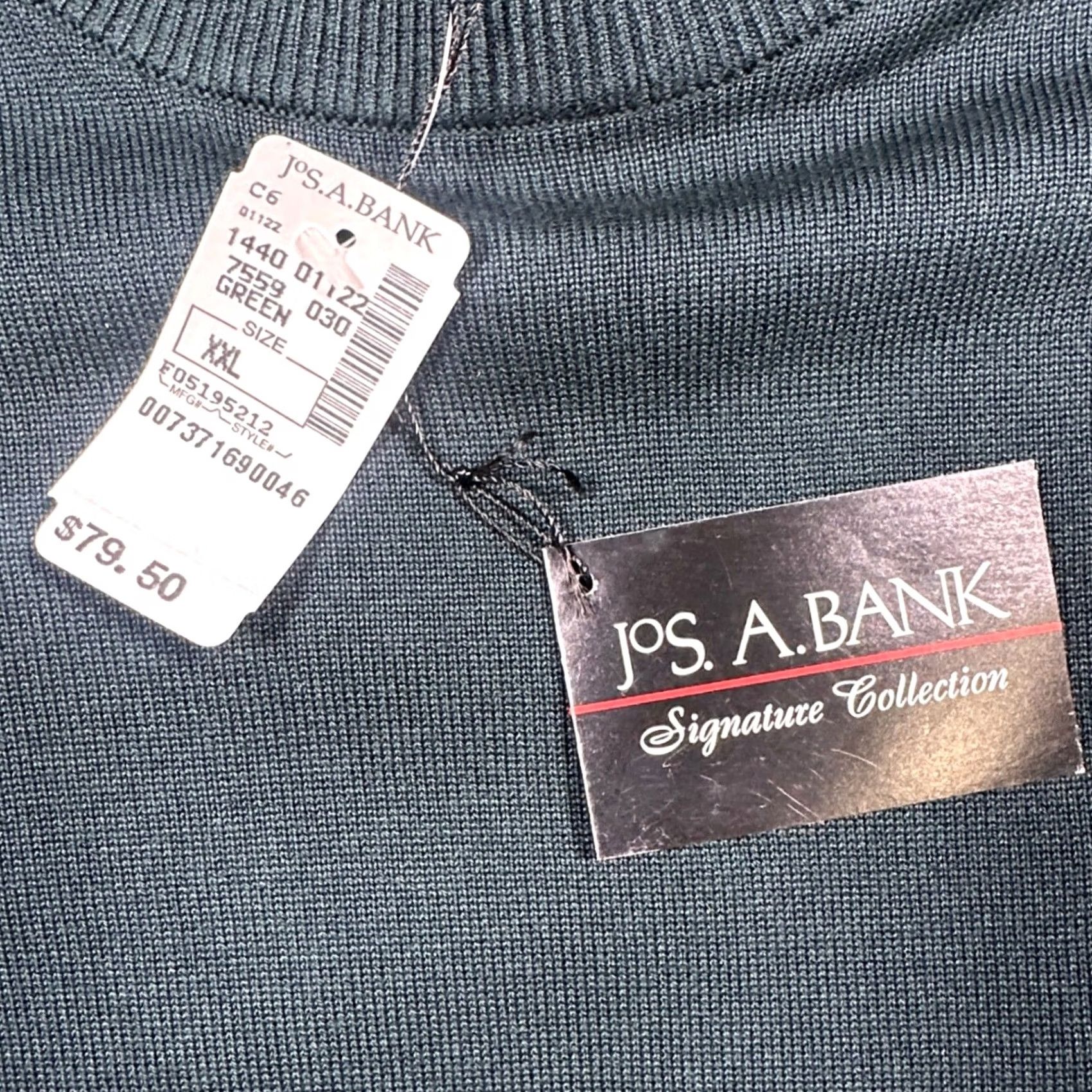 Jos. A. Bank Jos. A. Bank Mock Neck Sweater Men XXL Green NEW Silk Signature Collection VTG Size US XXL / EU 58 / 5 - 8 Thumbnail