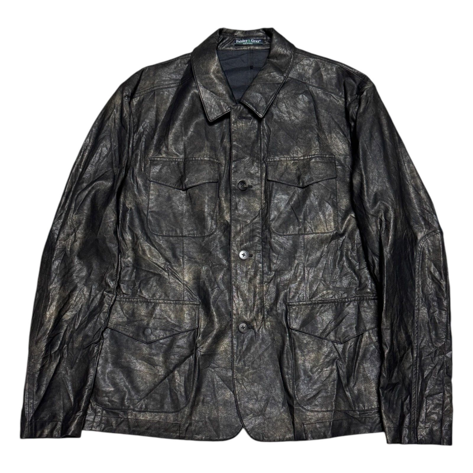 Other PAISLEY & GRAY FAUX LEATHER Slim Fit Business Jacket XL Size US XL / EU 56 / 4 - 1 Thumbnail