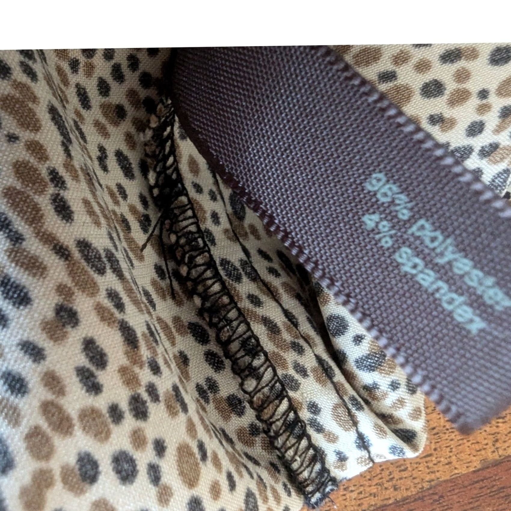 Vintage The Limited Blouse Halter Animal Print Satin Tie High Neck Black Tan Classic Sm Size S / US 4 / IT 40 - 8 Thumbnail
