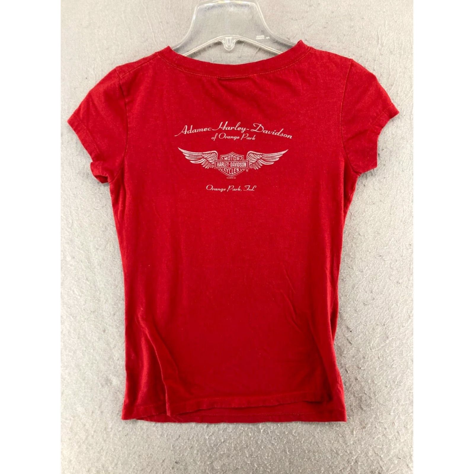 Harley Davidson Harley-Davidson TShirt Medium Red Spellout Bedazzled Orange Park FL Size M / US 6-8 / IT 42-44 - 7 Thumbnail