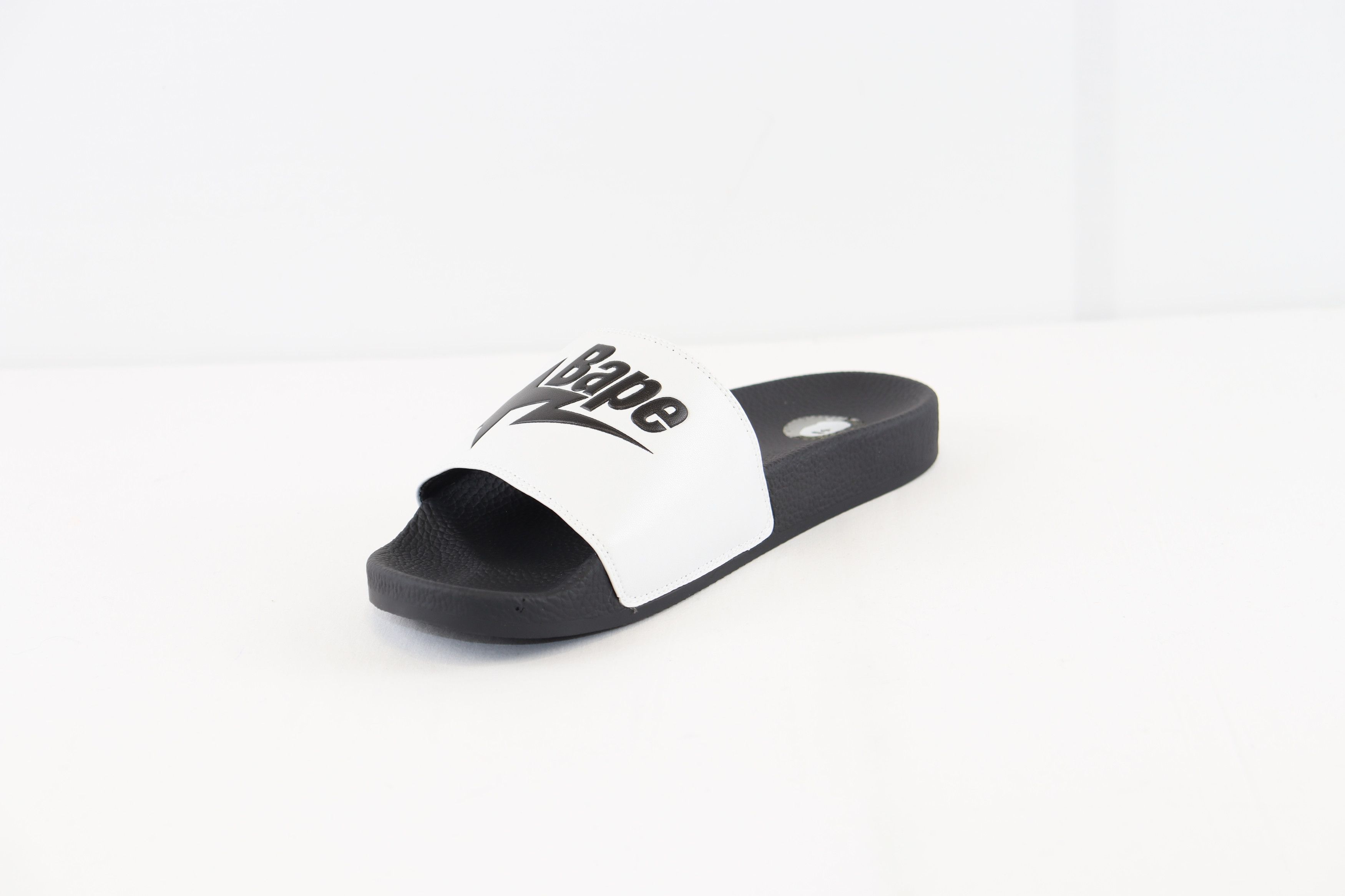 Bape o1rshd1 Bapesta Slides Sandals in Black White Size US 9 / EU 42 - 3 Thumbnail