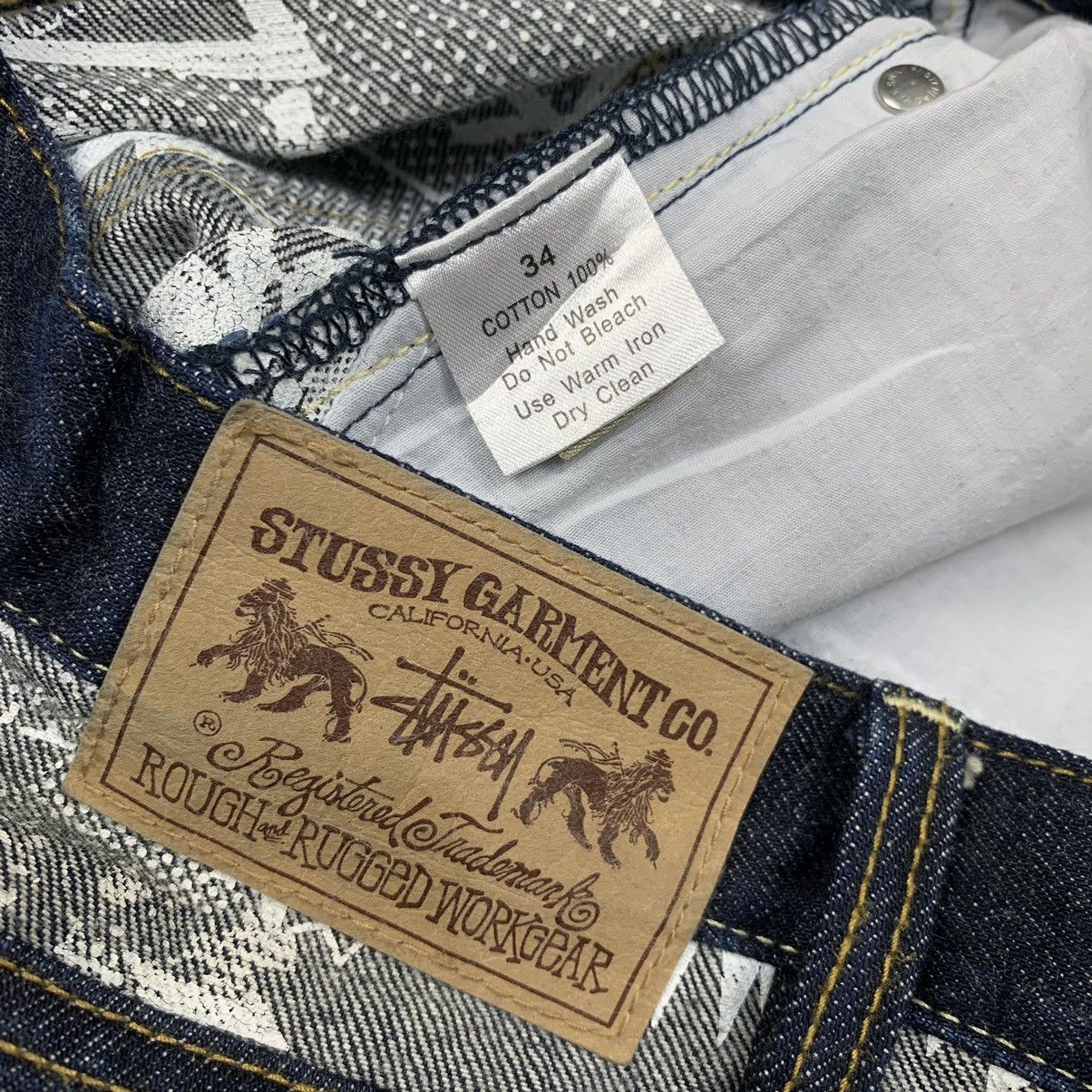 Stussy Stussy rought & rugged workgear printed denim pants Size US 34 / EU 50 - 10 Thumbnail