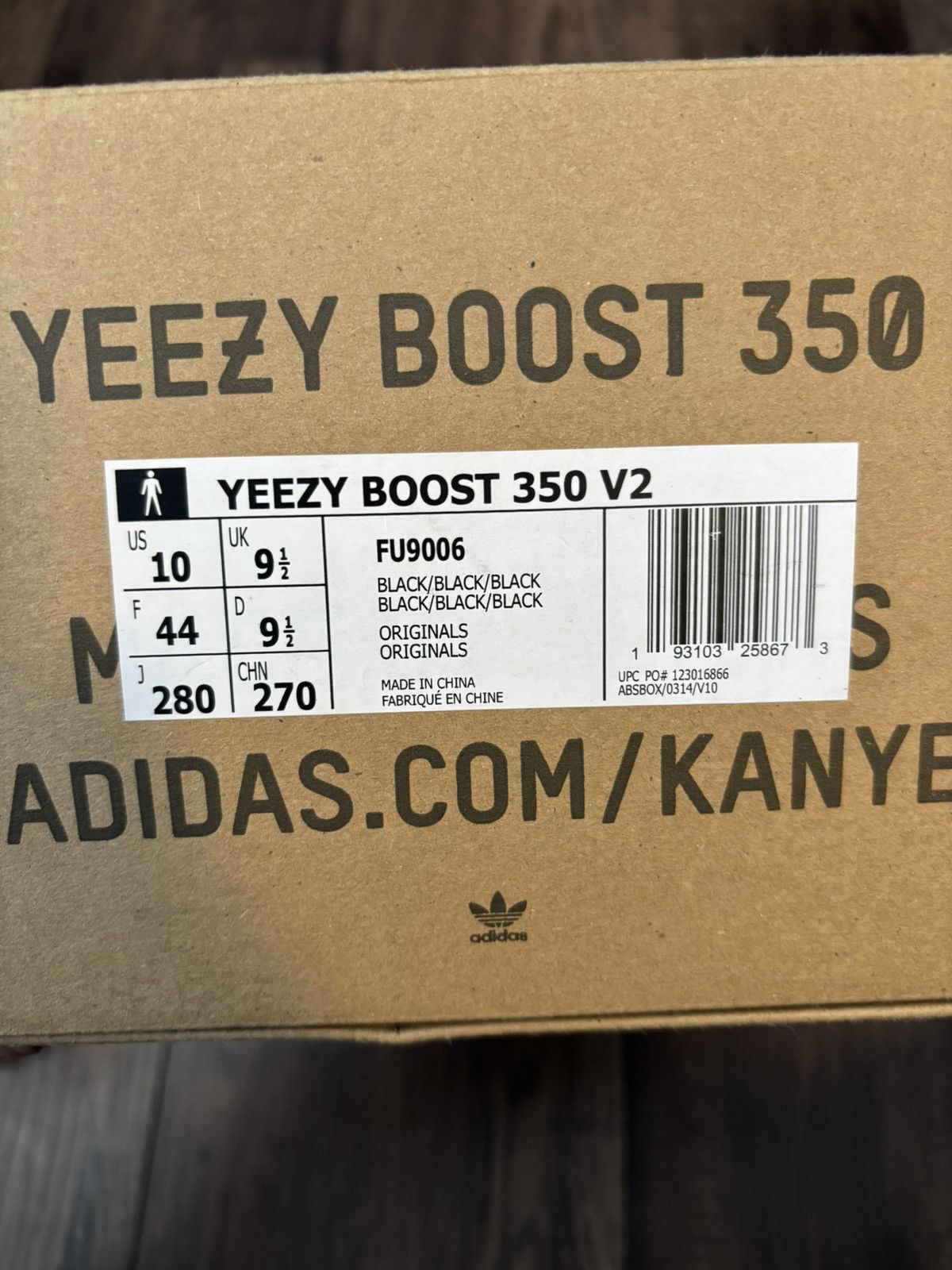 Adidas Size 10 - Yeezy Boost 350 V2 Black Non-Reflective Size US 10 / EU 43 - 7 Thumbnail