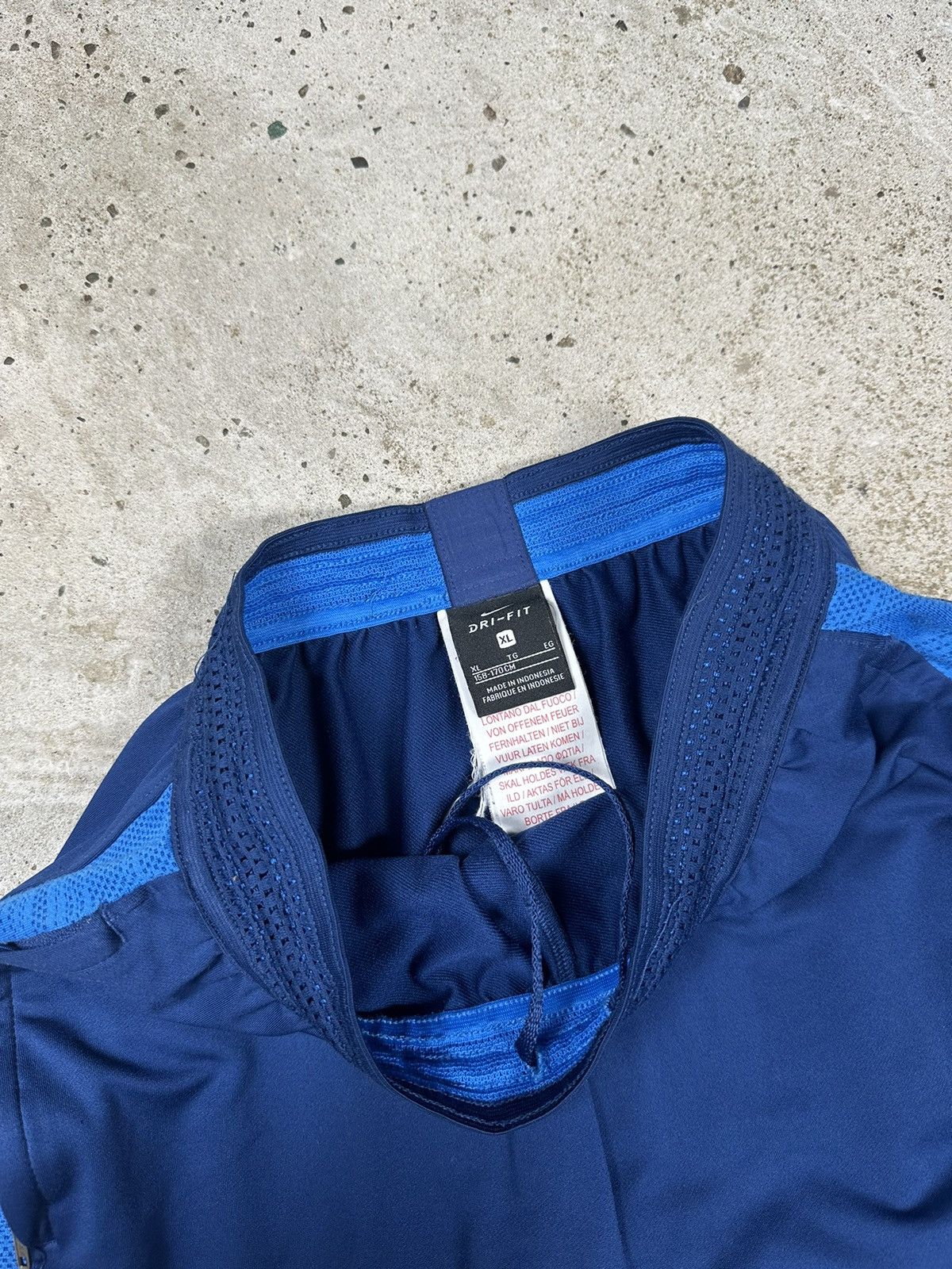 Nike × Vintage Vintage Nike Blue Track Pants Swoosh Drill y2k Size US 29 - 5 Thumbnail