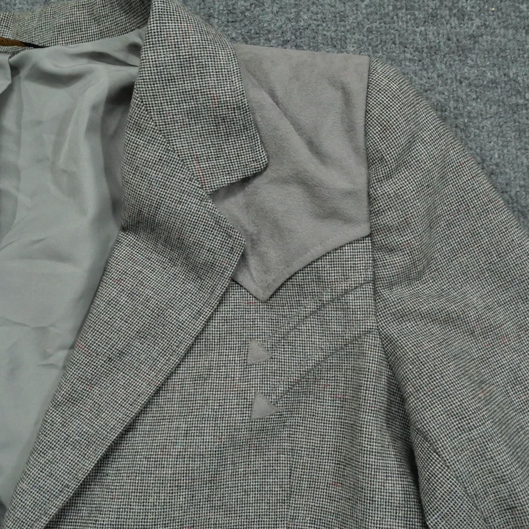 Vintage VINTAGE Pioneer Wear Jacket Blazer 44L 44 Long Grey Wool Blend Mens Size 44R - 4 Thumbnail