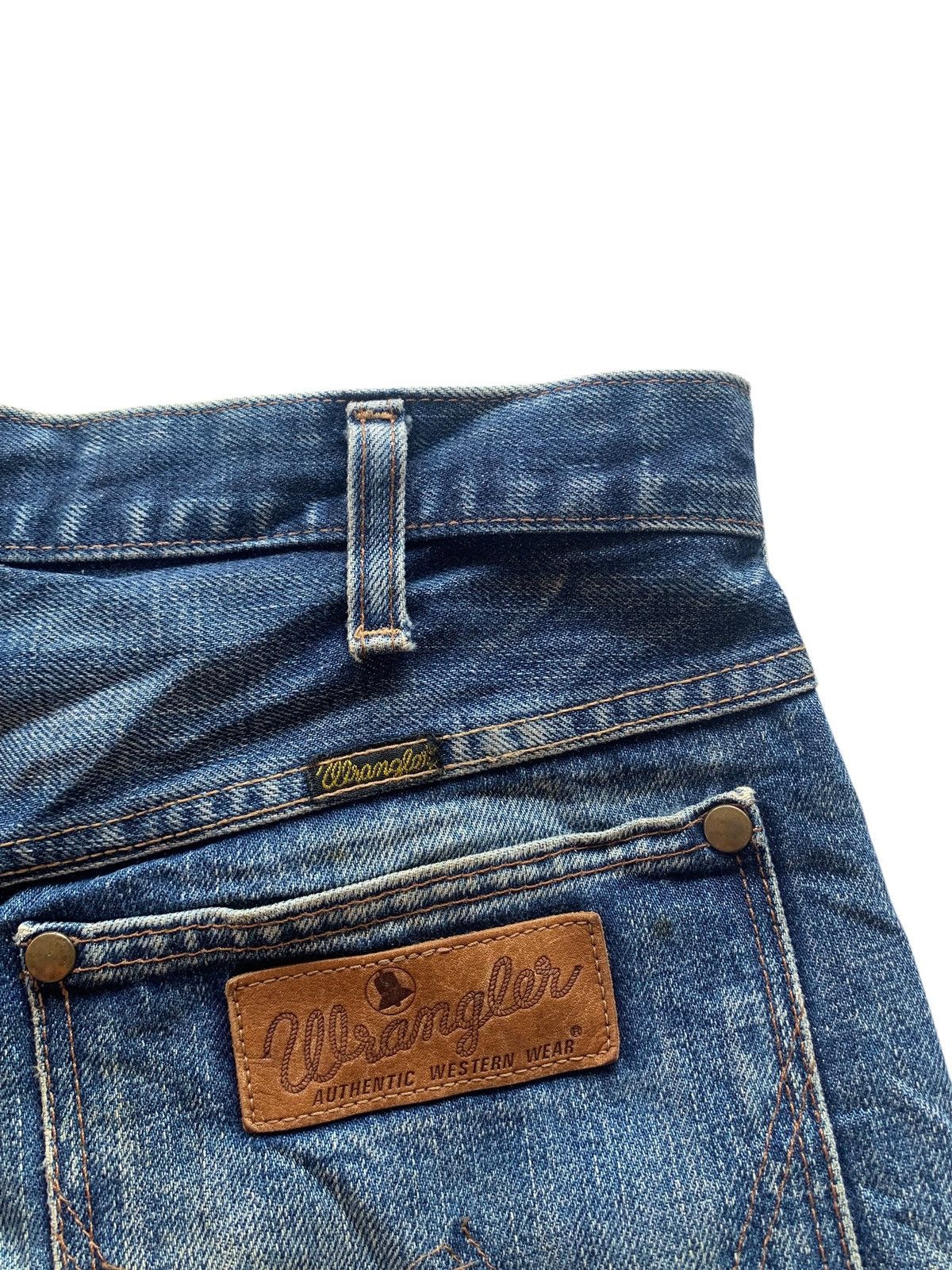 Wrangler VINTAGE WRANGLER SELVEDGE BAGGY RUSTY DISTRESSED DENIM Size US 33 - 10 Thumbnail