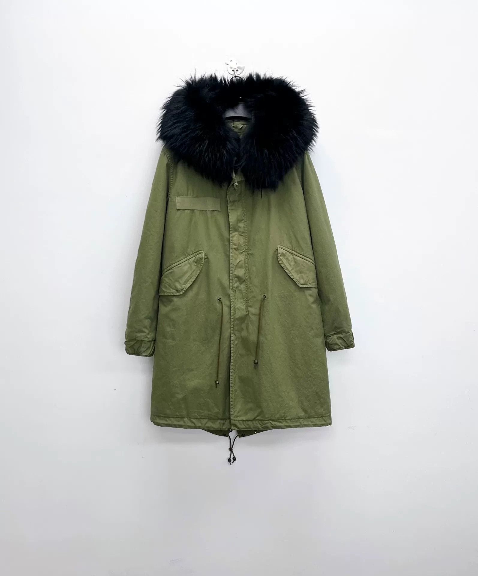 MR & MRS ITALY Mr&Mrs Military Green Embroidered Mink Cotton Coat Size US M / EU 48-50 / 2 - 1 Thumbnail