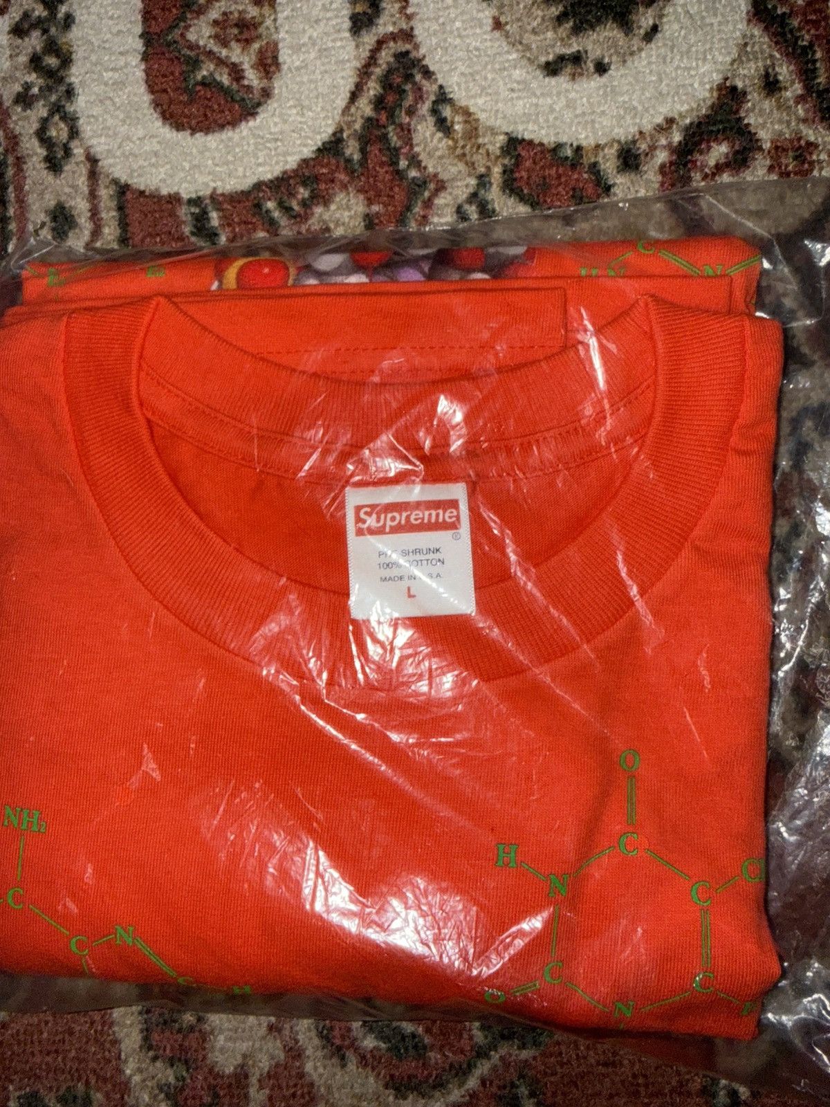 Supreme NEW FW17 Supreme DNA Tee ORANGE Size L Size US L / EU 52-54 / 3 - 3 Thumbnail
