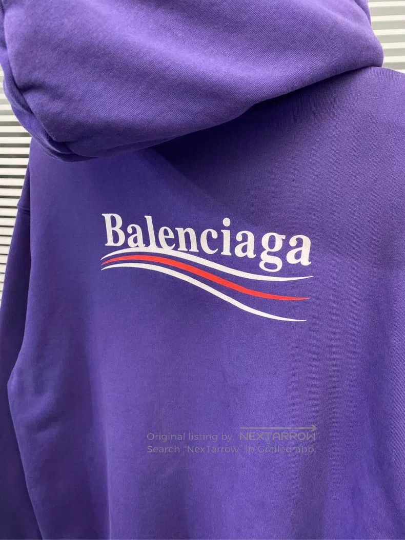 Balenciaga Balenciaga Coca-Cola Wave Print Logo Blue Hoodie Sweatshir Size US L / EU 52-54 / 3 - 4 Thumbnail