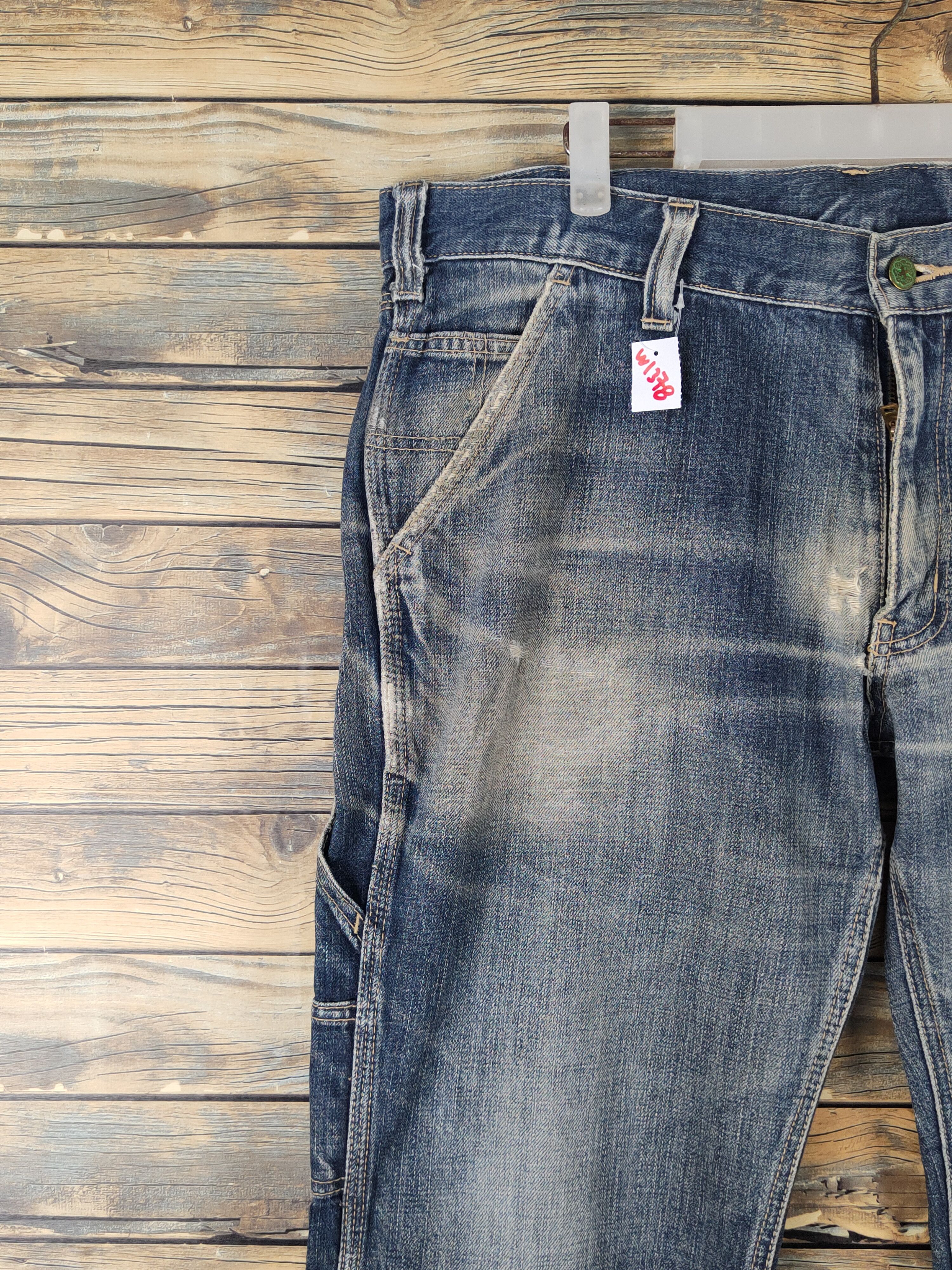 Oshkosh Oshkosh Dark Blue Distressed Ripped denim Jeans #W1378 Size US 38 / EU 54 - 4 Thumbnail