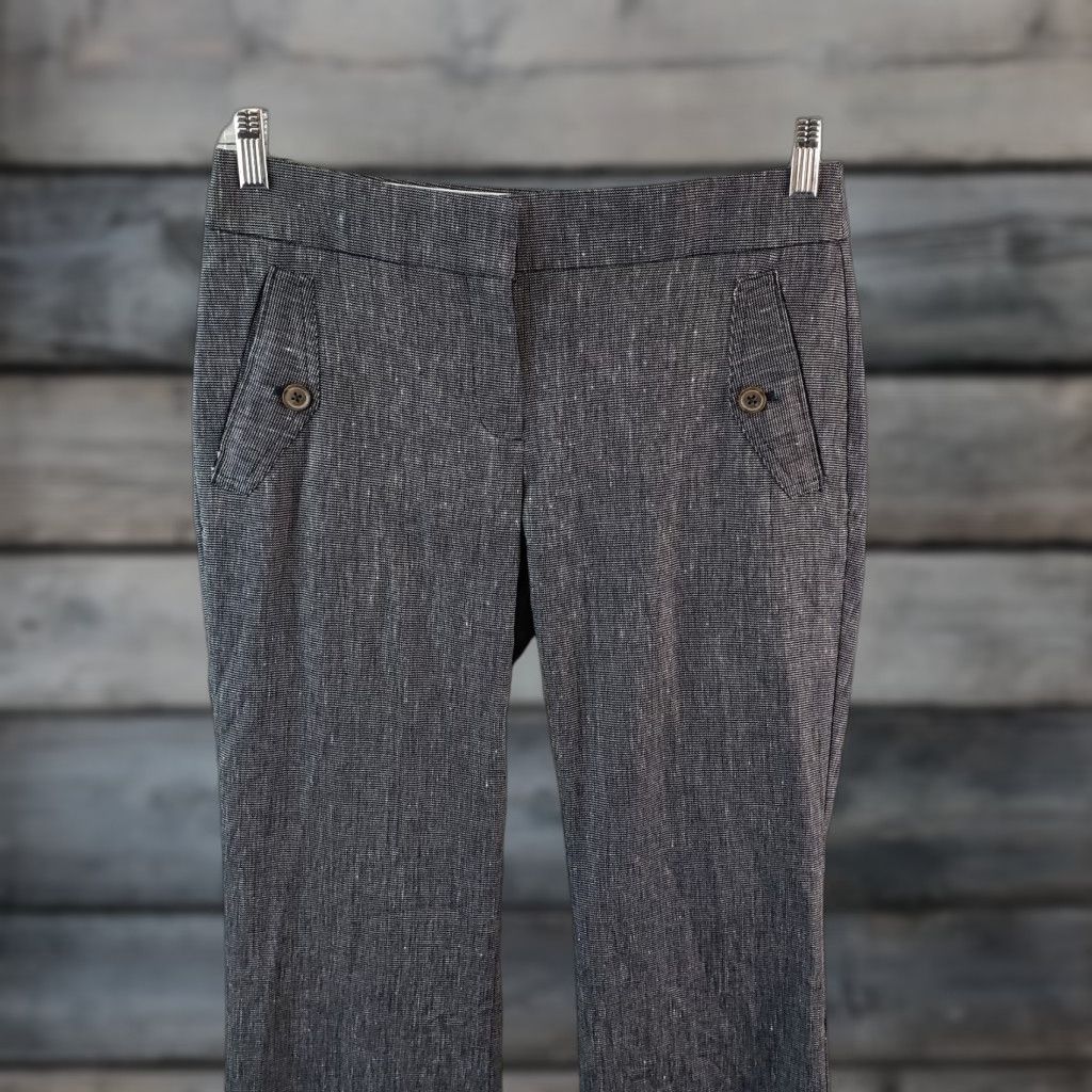 Ann Taylor Ann Taylor LOFT Womens Pants Sz 4 Blue Linen Blend Mid Rise Size 27" / US 4 / IT 40 - 1 Thumbnail